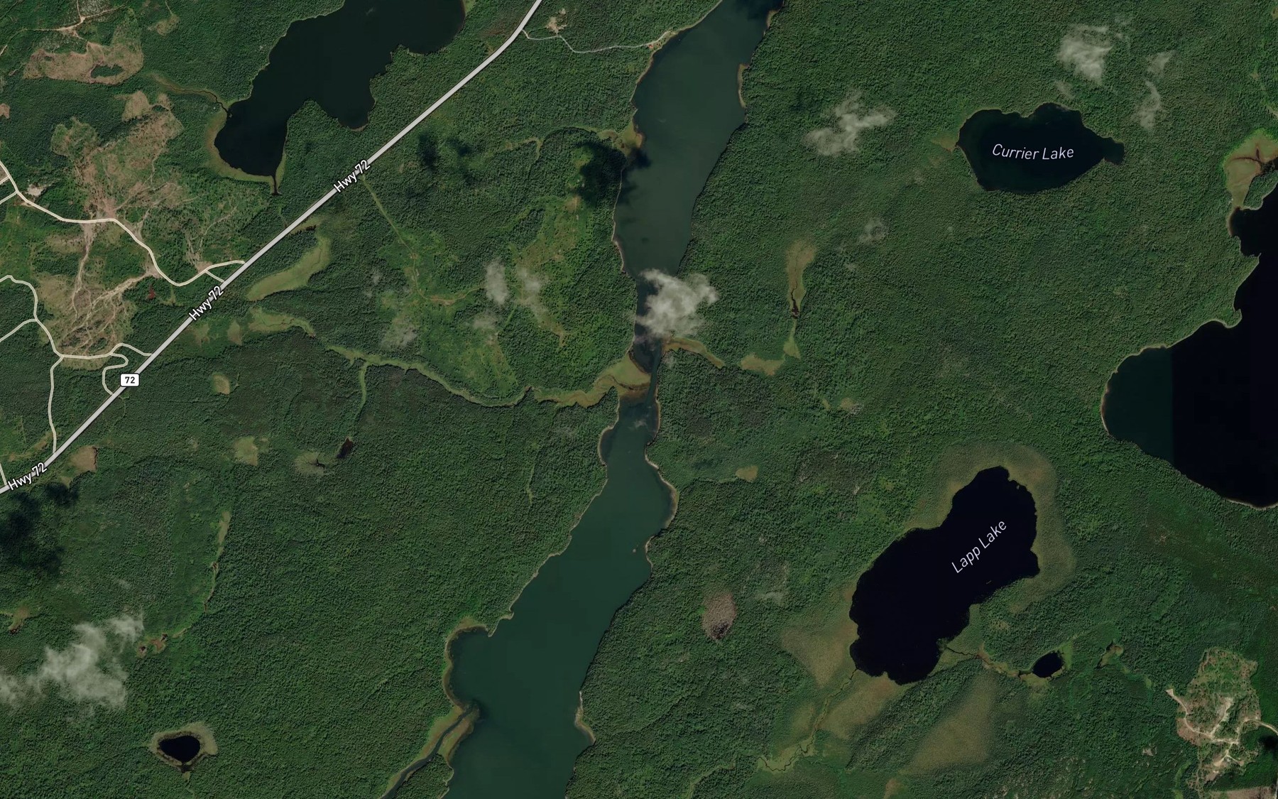 Satellite map of the Franciscan Creek