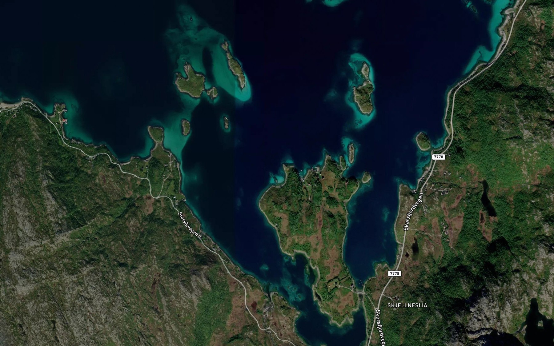 Satellite map of the Steinvika