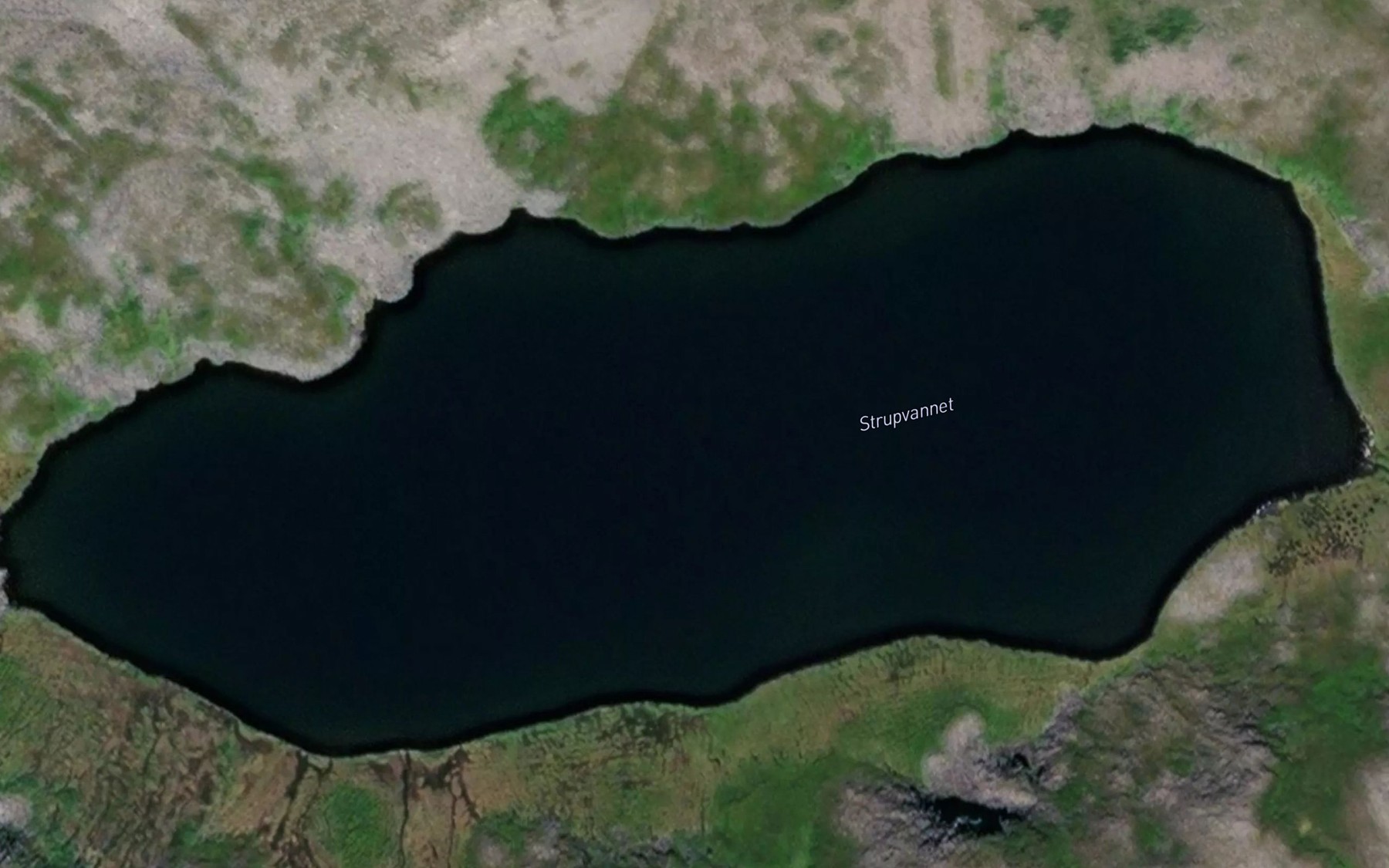 Satellite map of the Strupvatnet