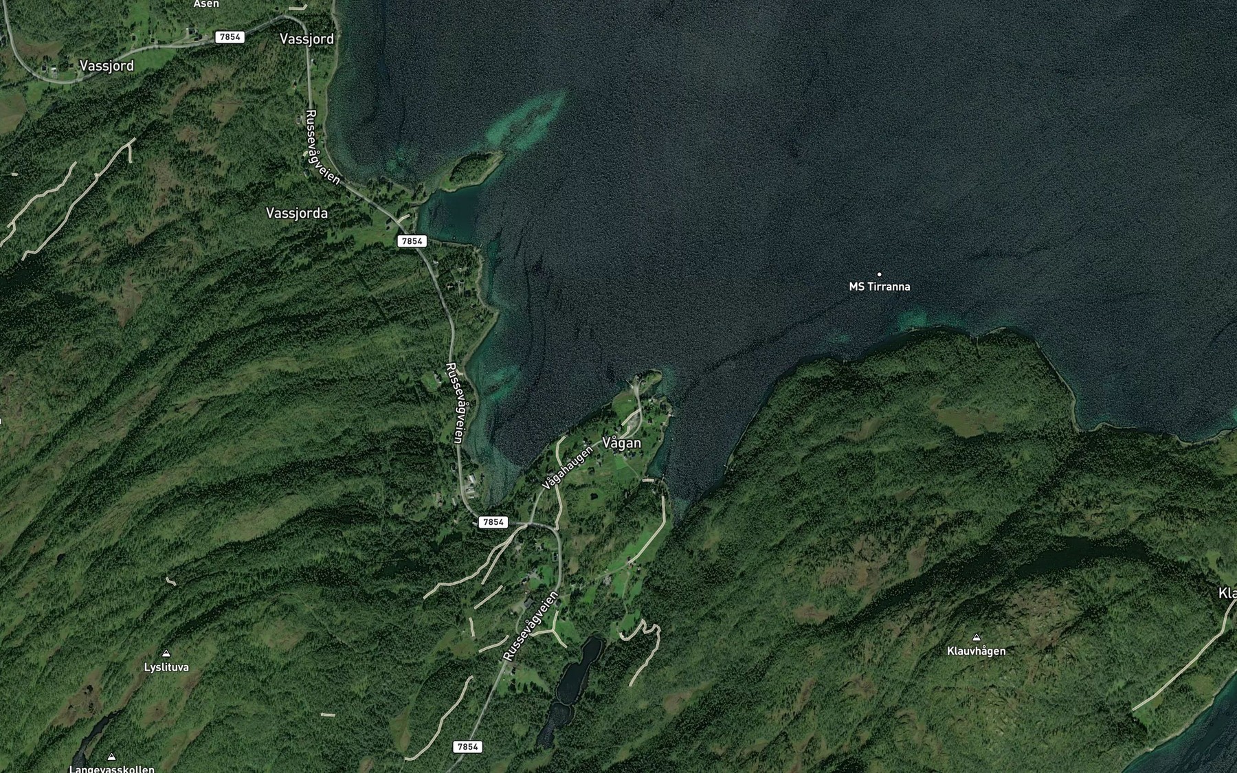 Satellite map of the Vagan