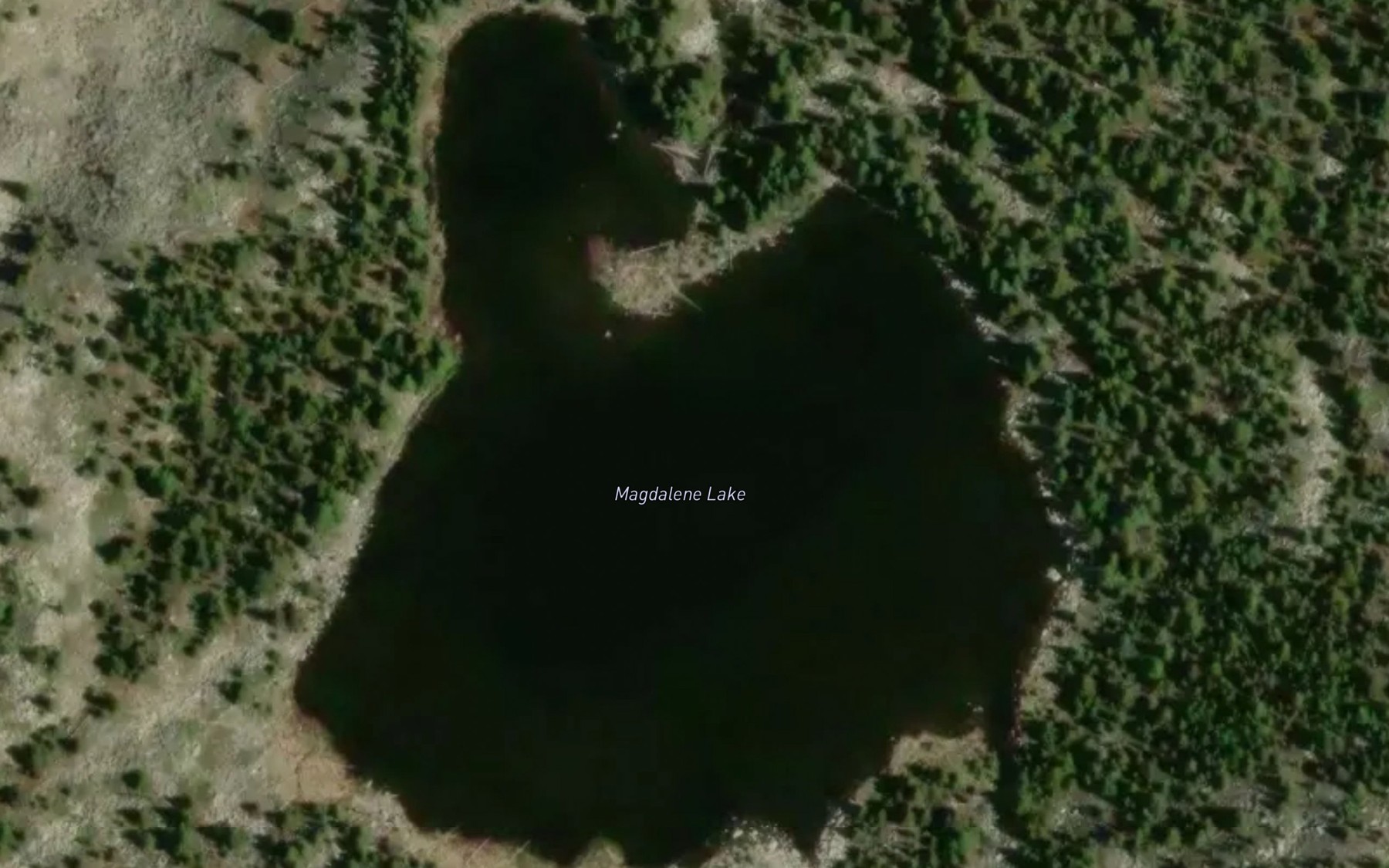 Satellite map of the Magdalene Lake