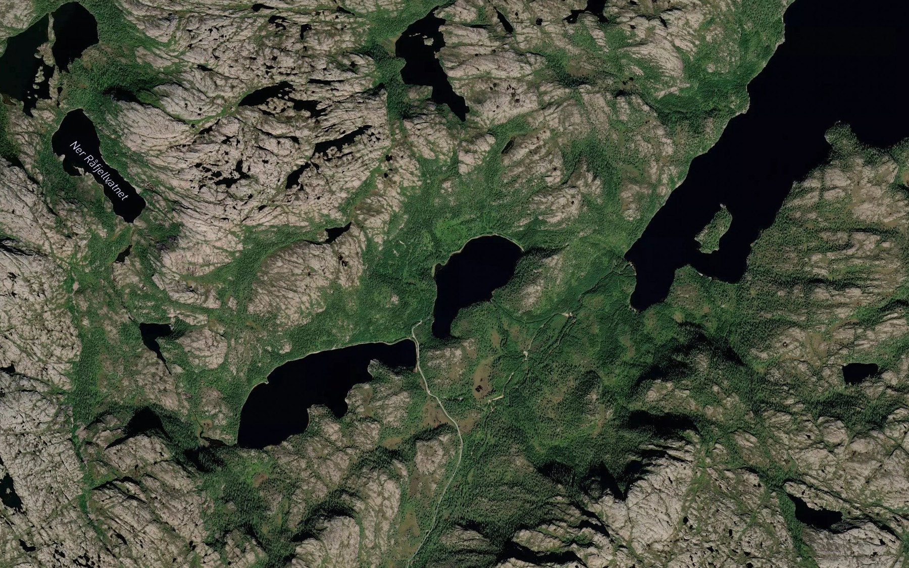 Satellite map of the Demningsvatna