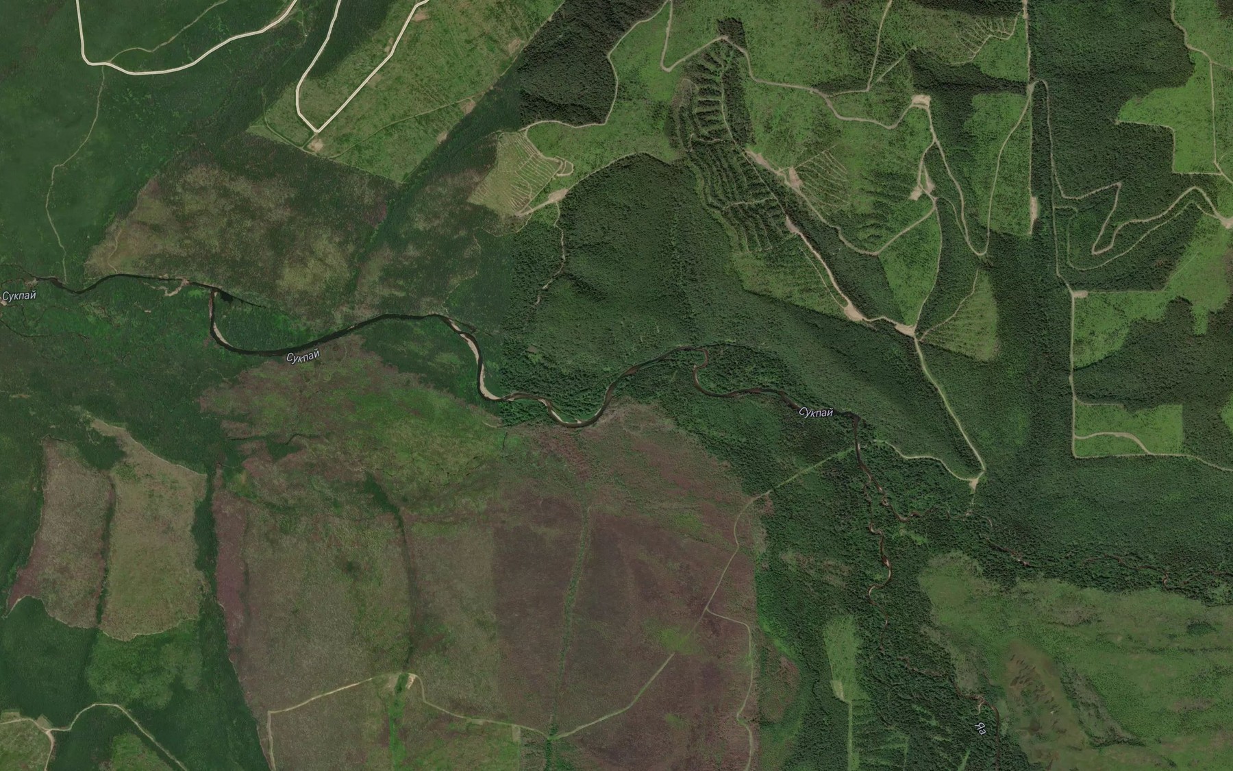 Satellite map of the Parallel'nyy