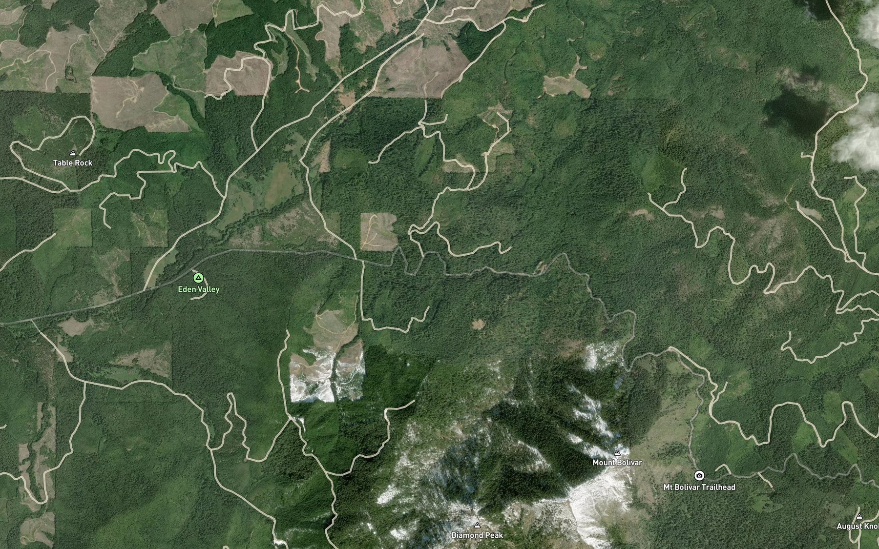 Satellite map of the Fuller Creek