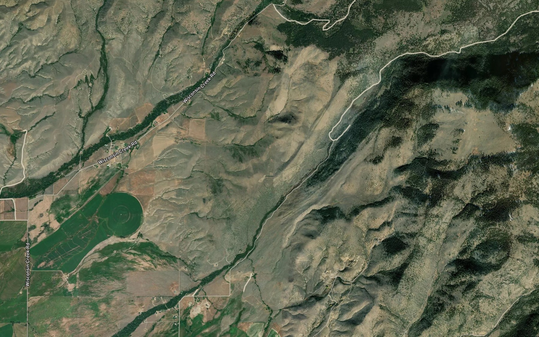 Satellite map of the Durham Reservoir