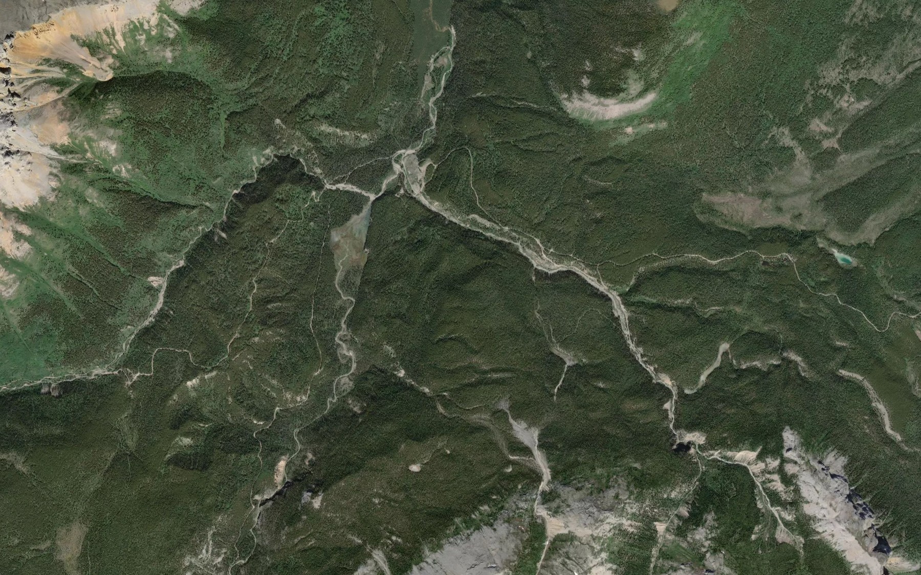 Satellite map of the Rosella Creek