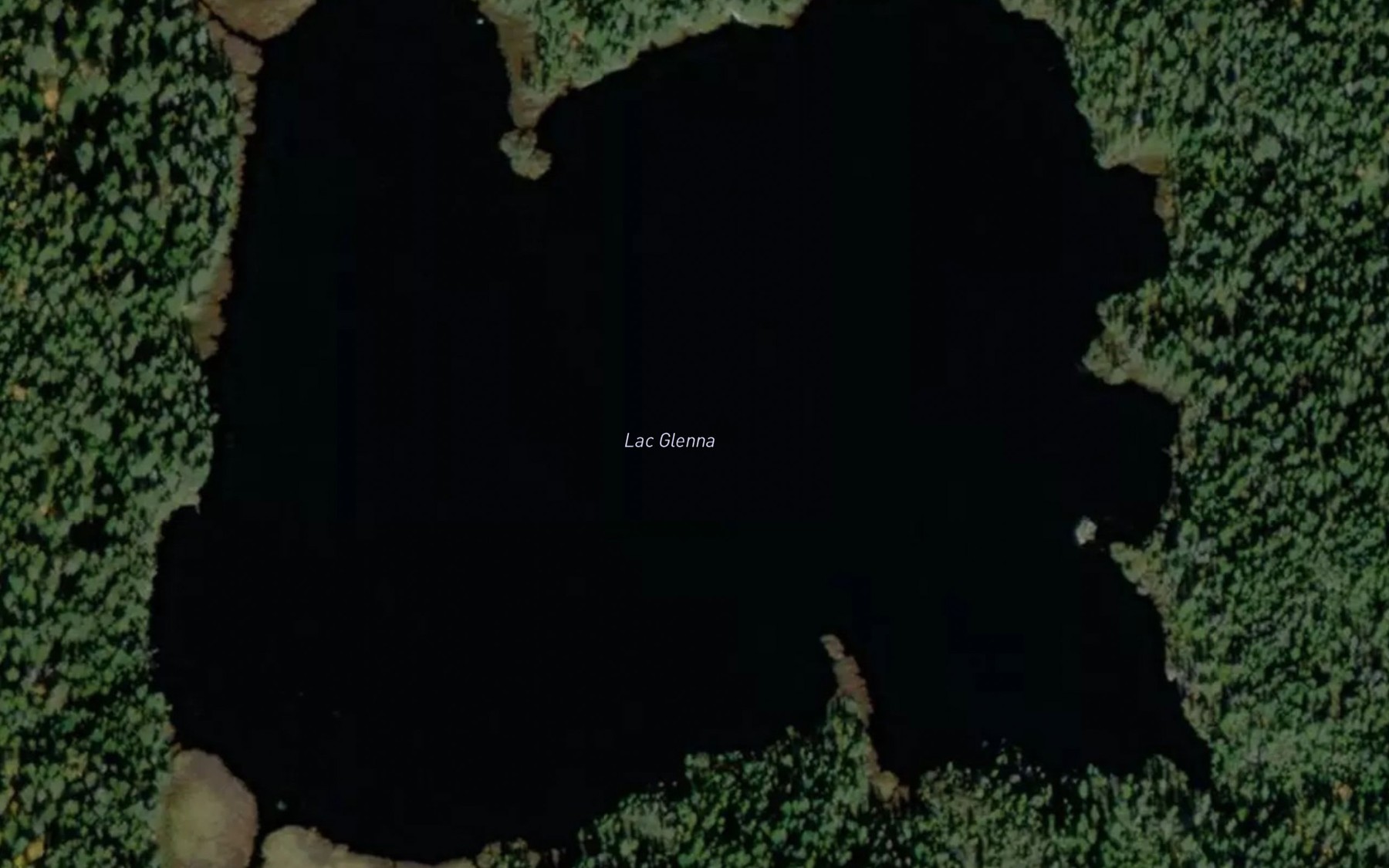 Satellite map of the Lac Glenna