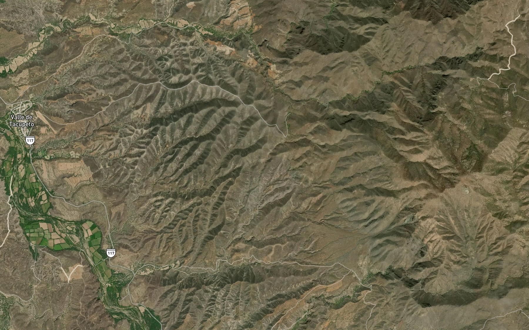 Satellite map of the Canada El Chicural