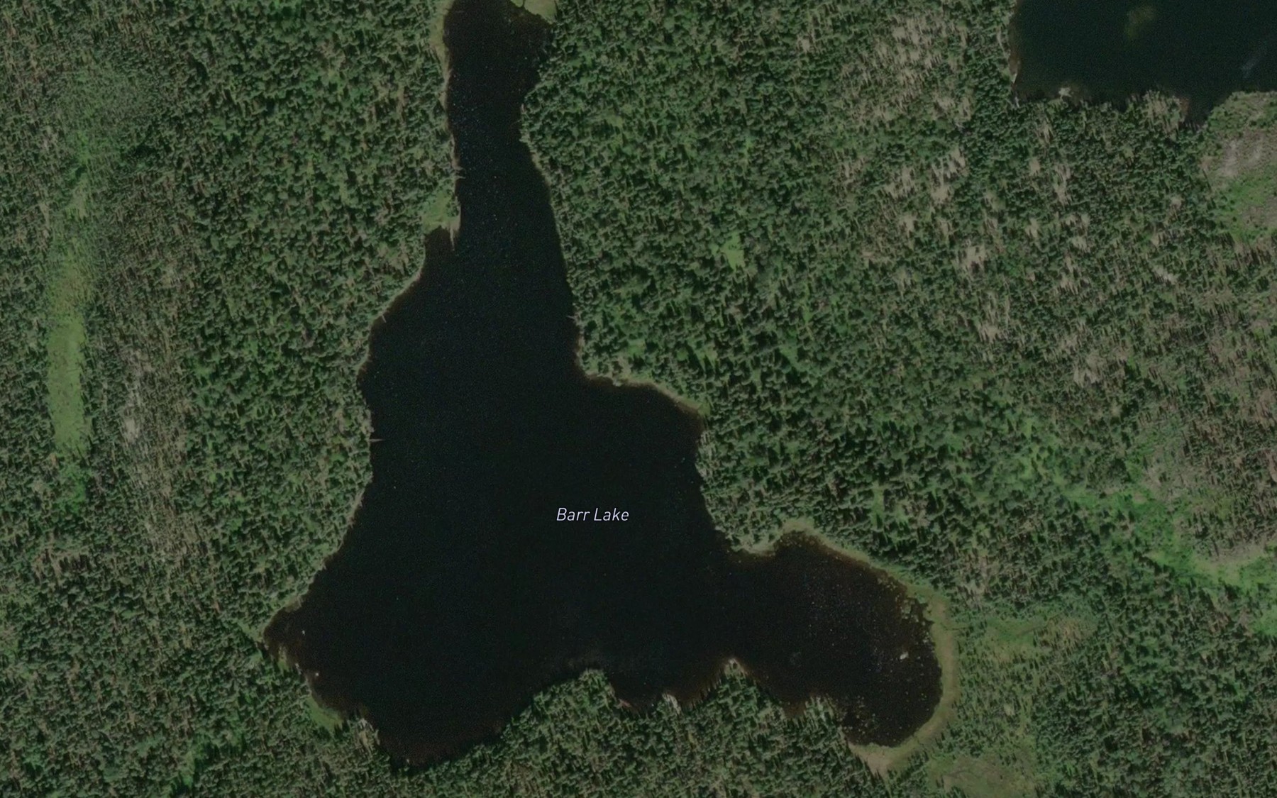Satellite map of the Barr Lake