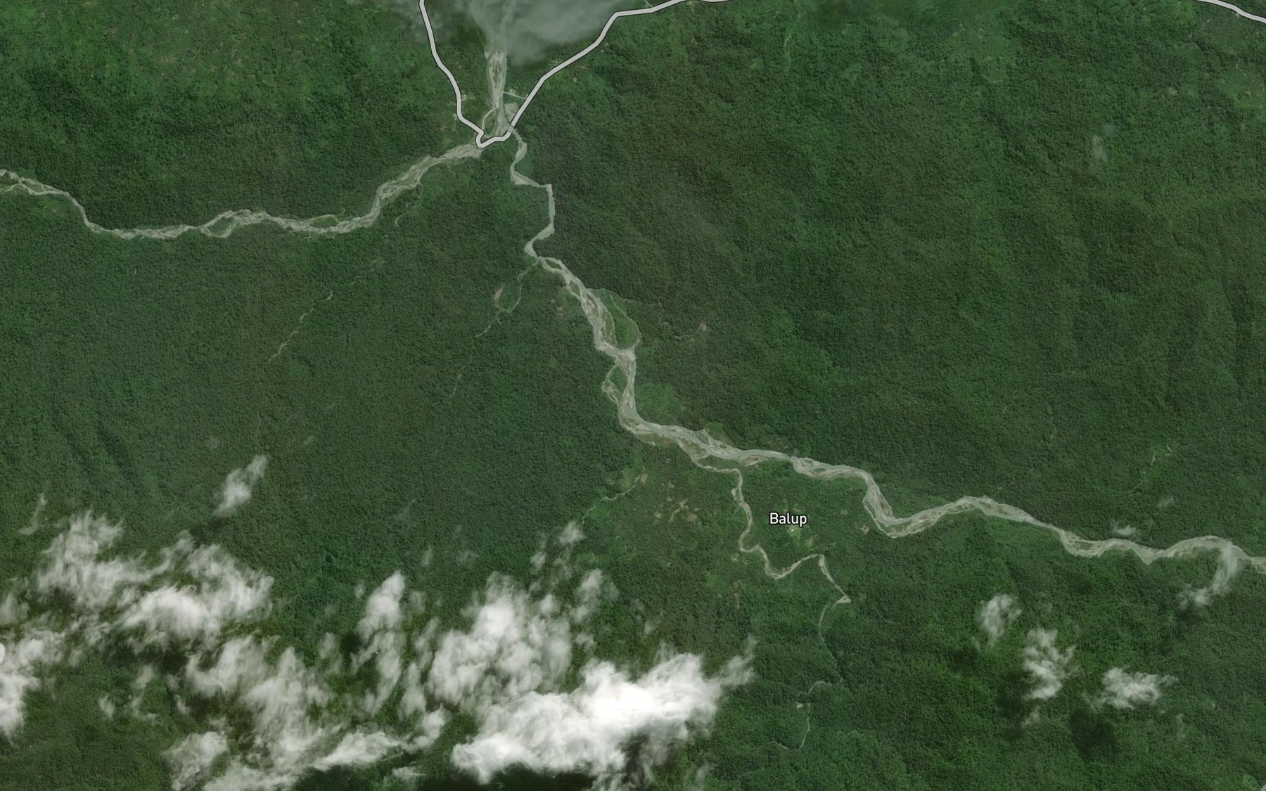 Satellite map of the Hababel Creek