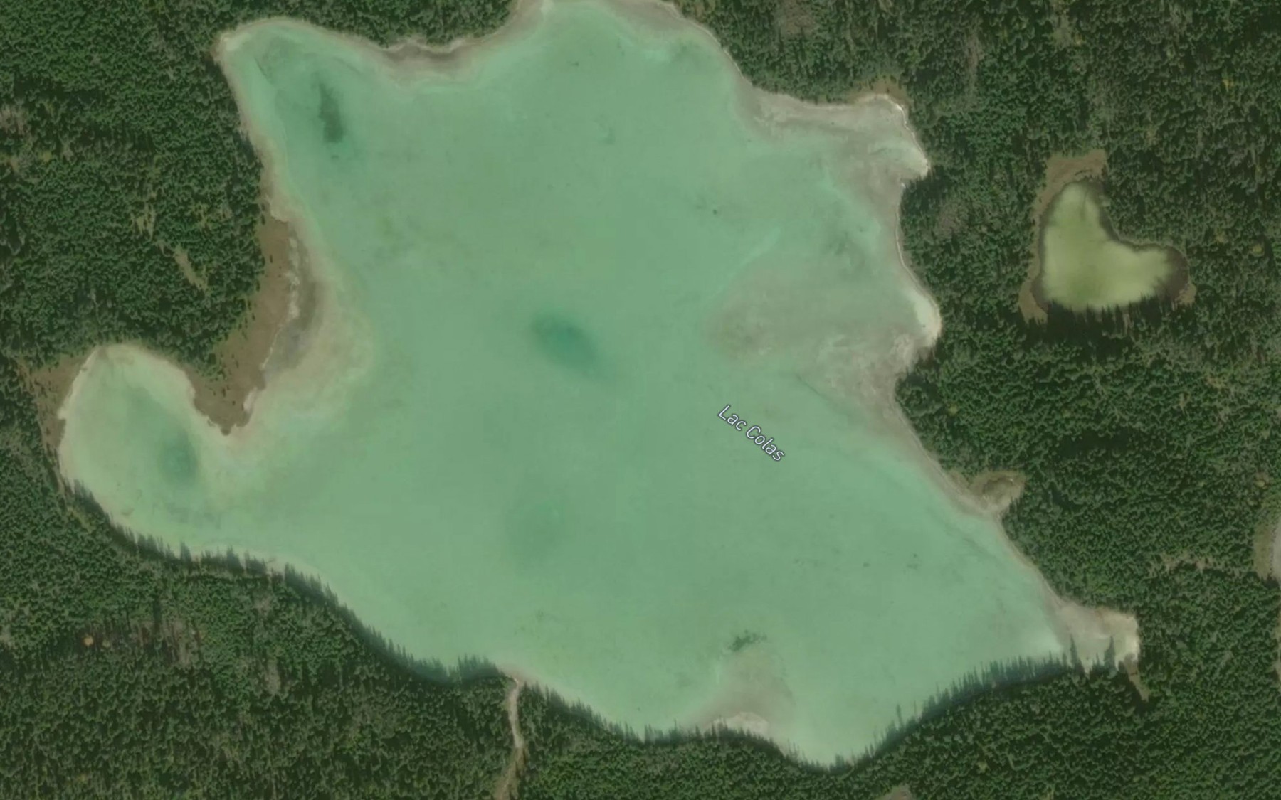 Satellite map of the Lac Colas