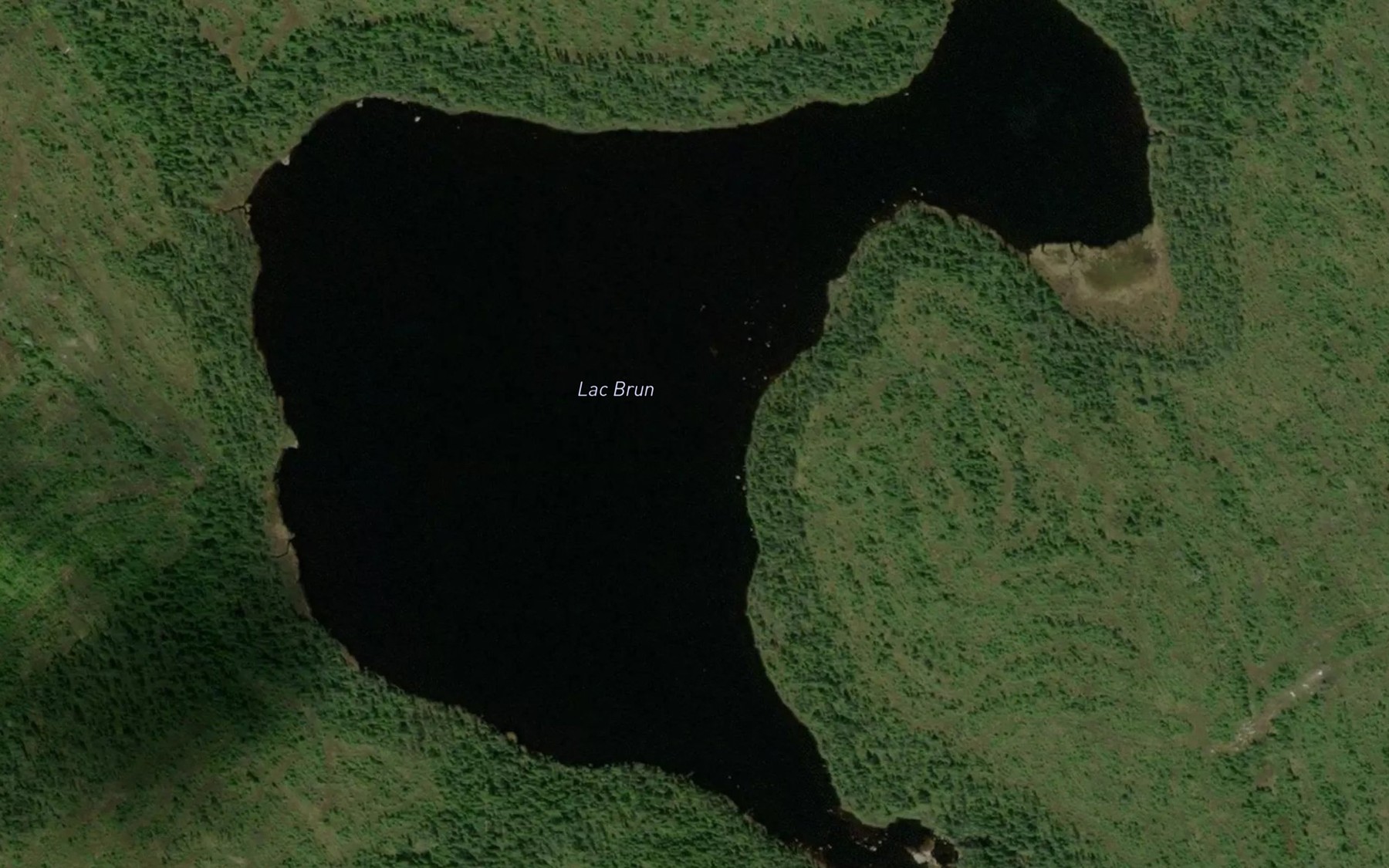 Satellite map of the Lac Brun