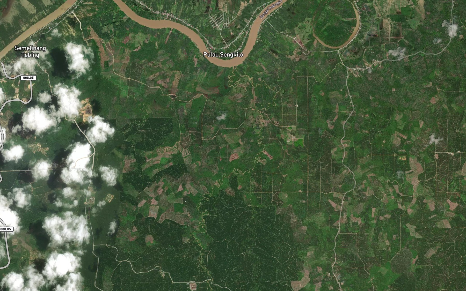 Satellite map of the Sungai Rotan