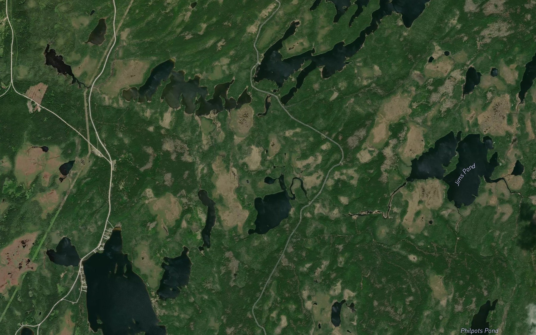 Satellite map of the Unknown Pond