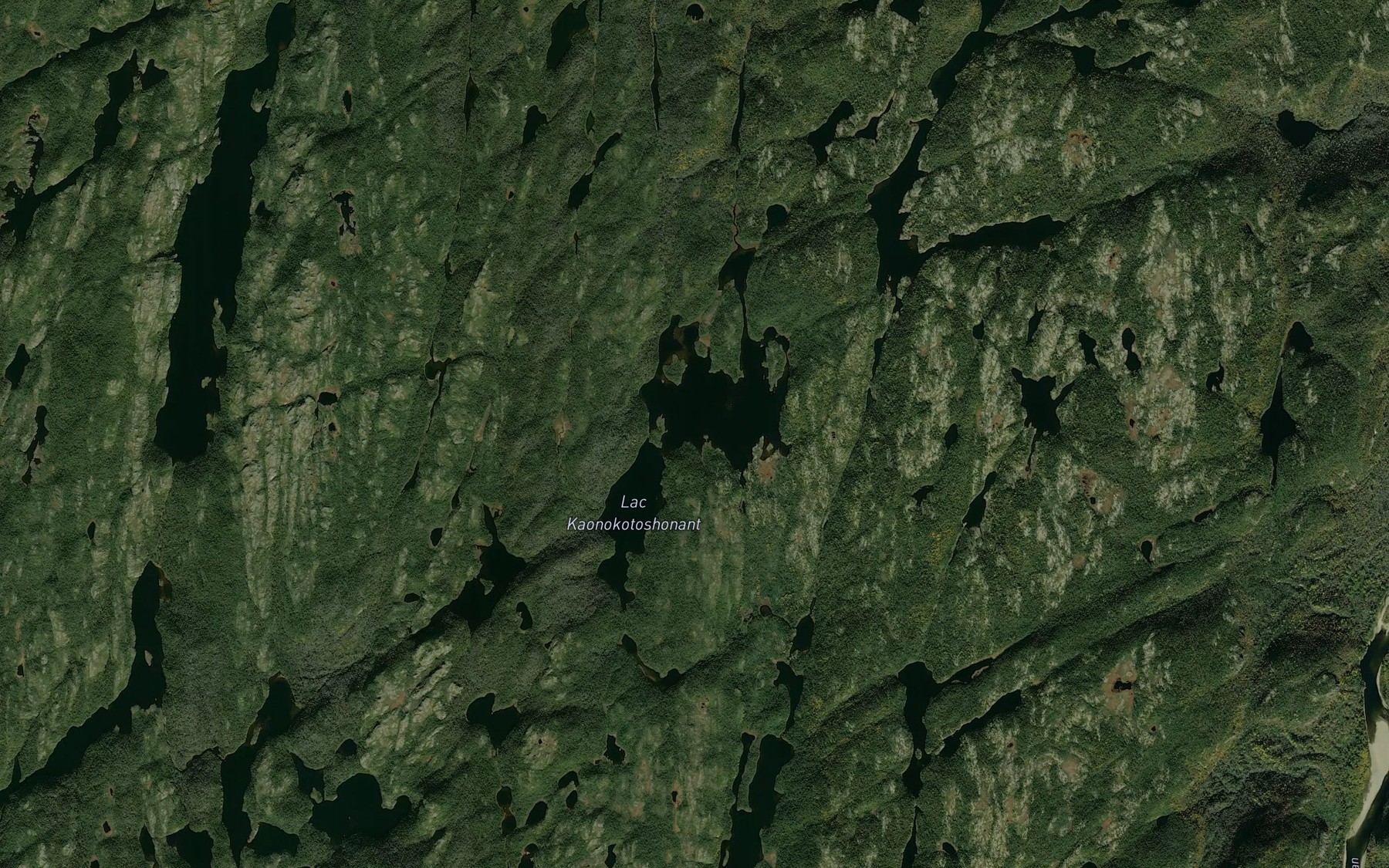 Satellite map of the Lac Kaonokotoshonant
