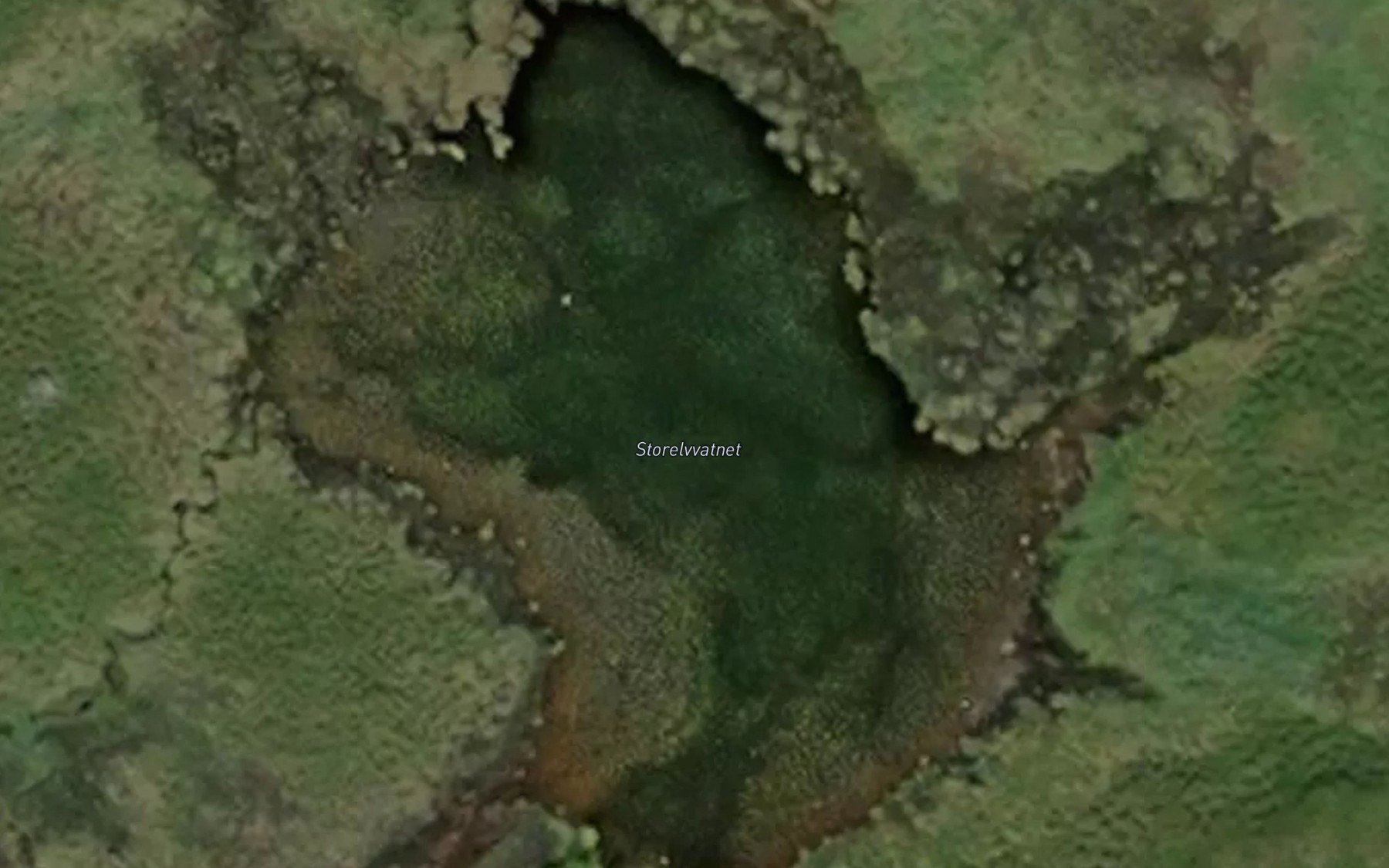 Satellite map of the Storelvvatnet