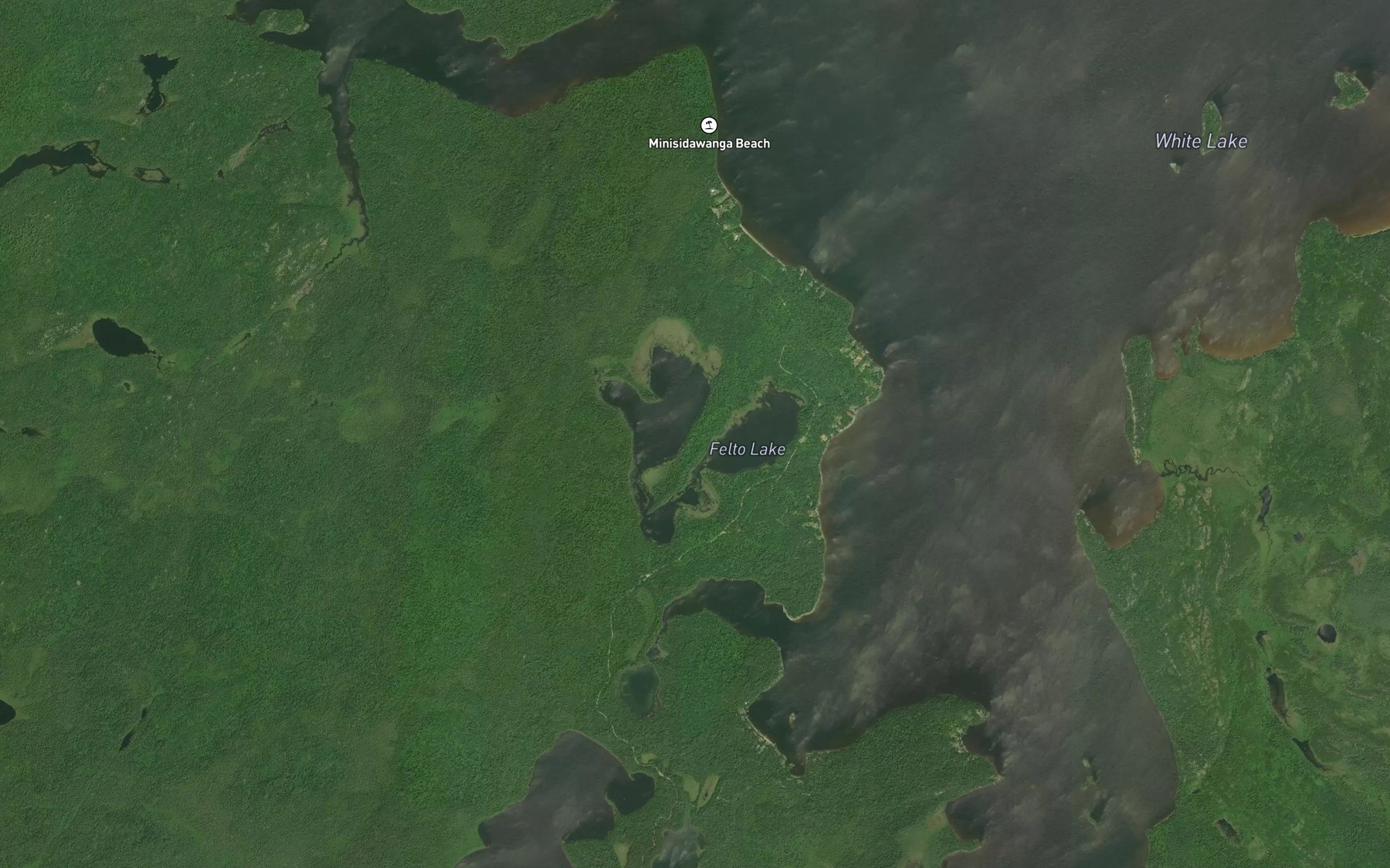 Satellite map of the Felto Lake