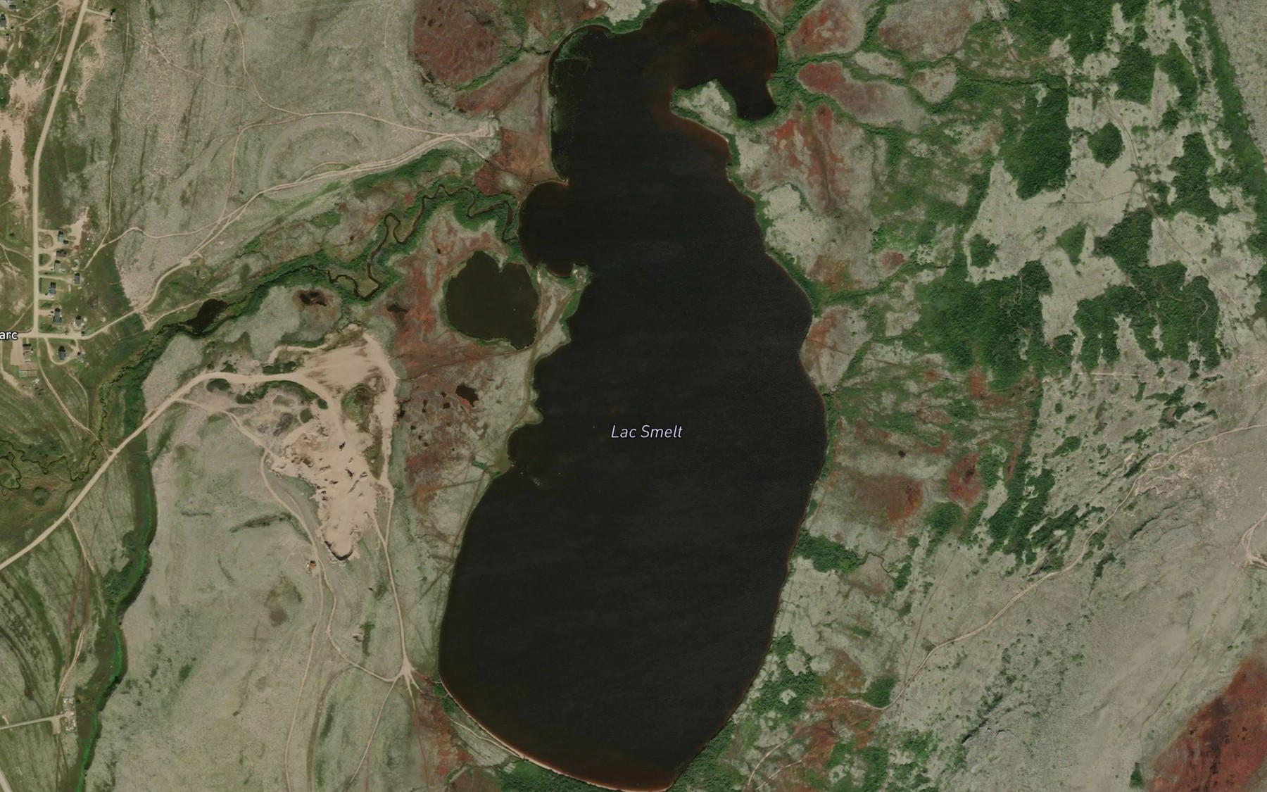 Satellite map of the Lac Smelt