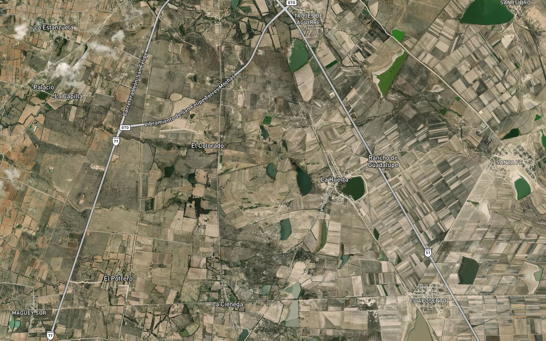 Satellite map of the Jarillas