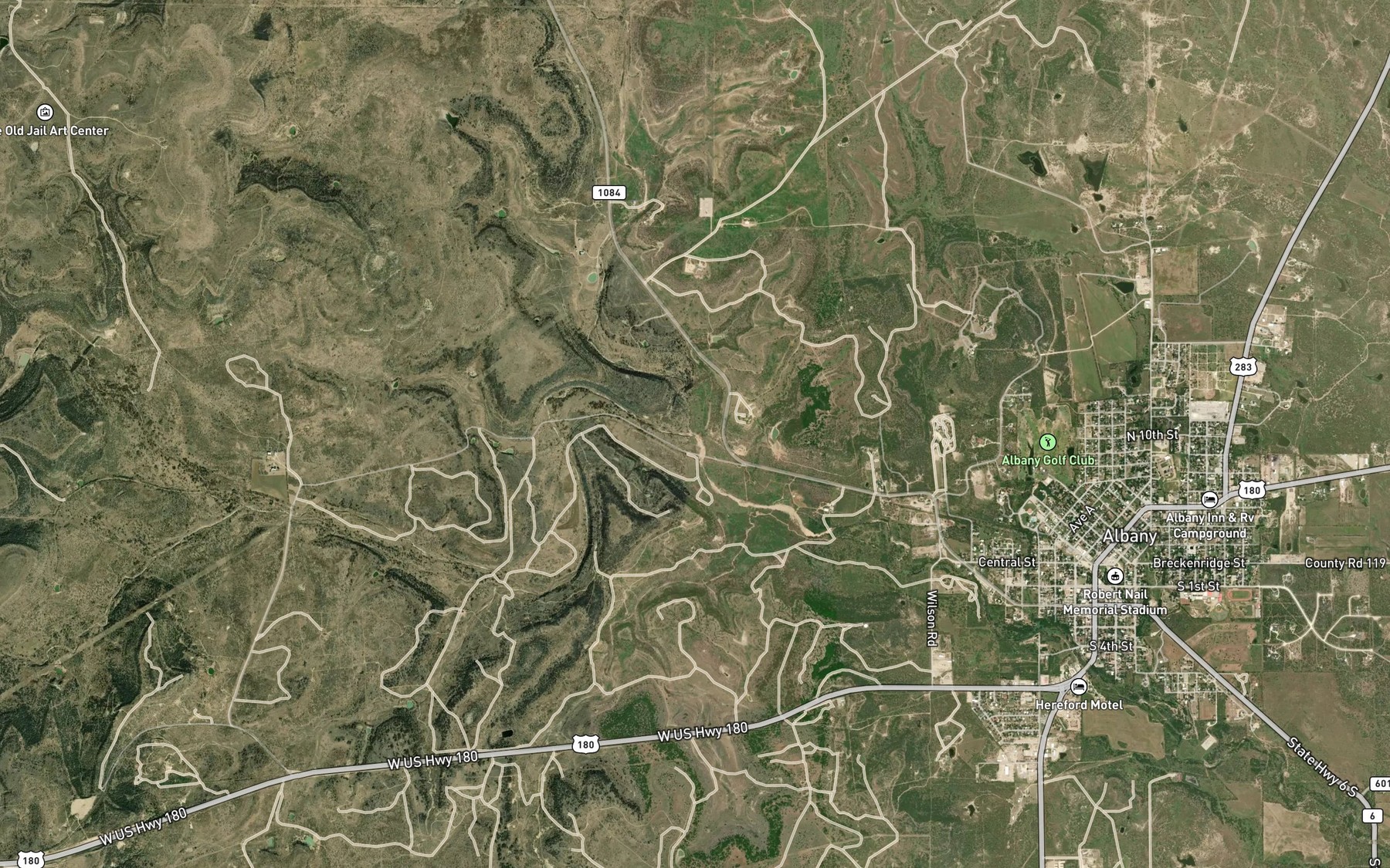 Satellite map of the Cook Creek
