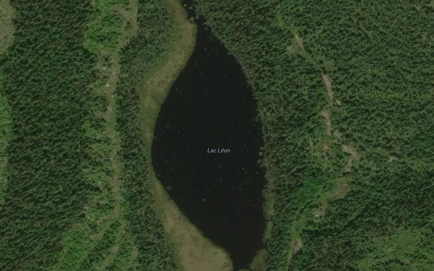 Satellite map of the Lac Leon