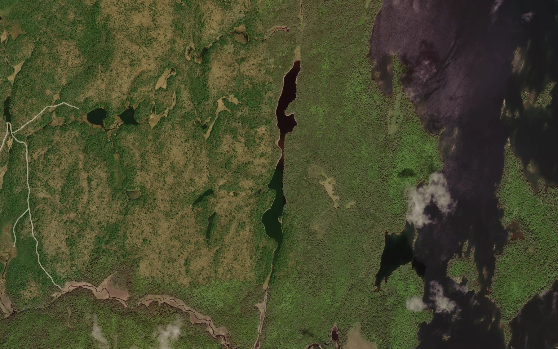 Satellite map of the Boucher Lake