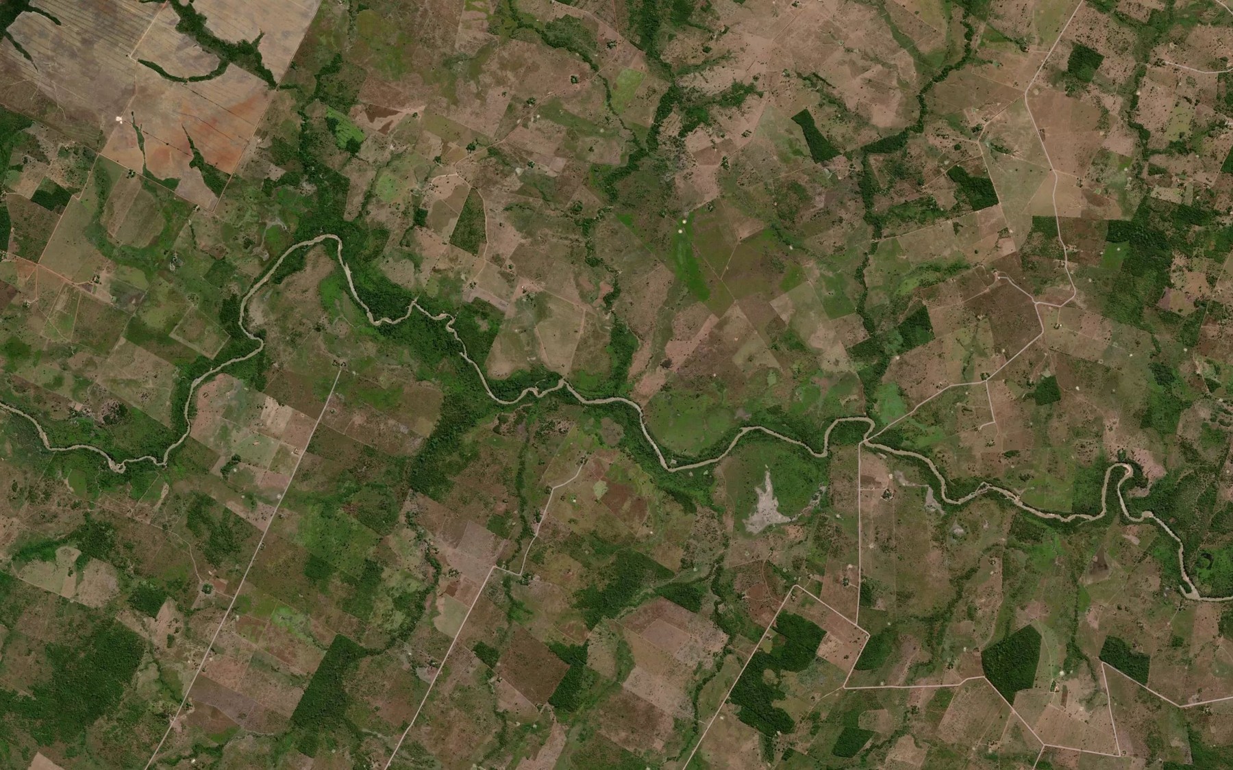 Satellite map of the Corrego Baixa Verde