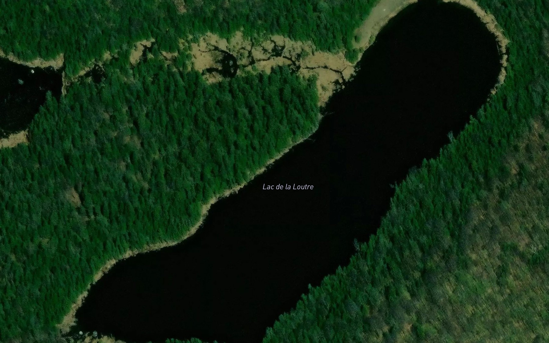 Satellite map of the Lac de la Loutre