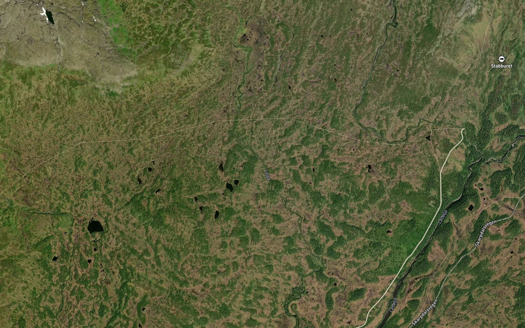 Satellite map of the Litlaa