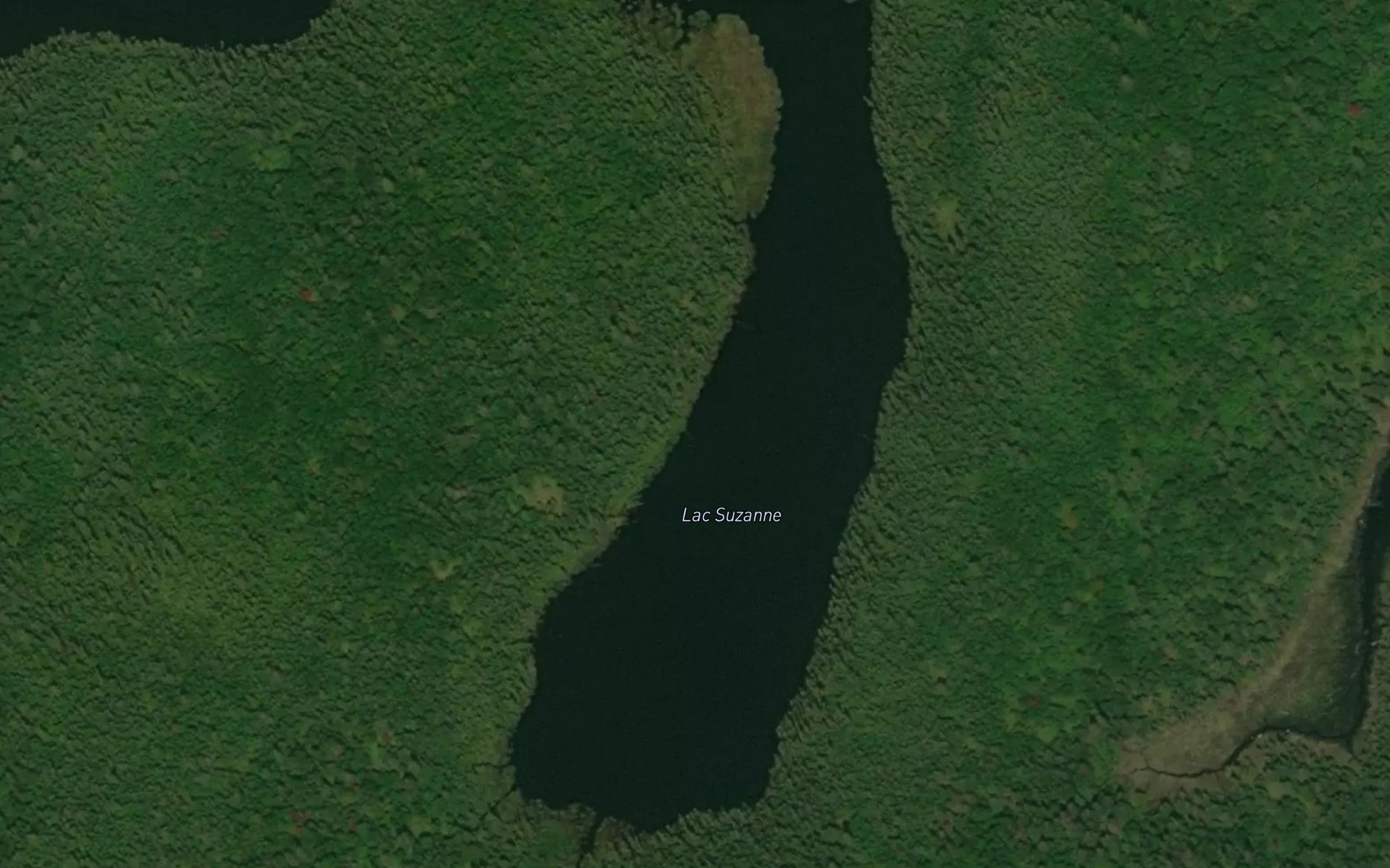 Satellite map of the Lac Suzanne