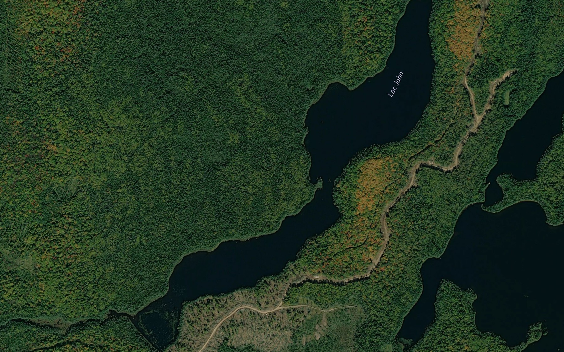 Satellite map of the Lac John