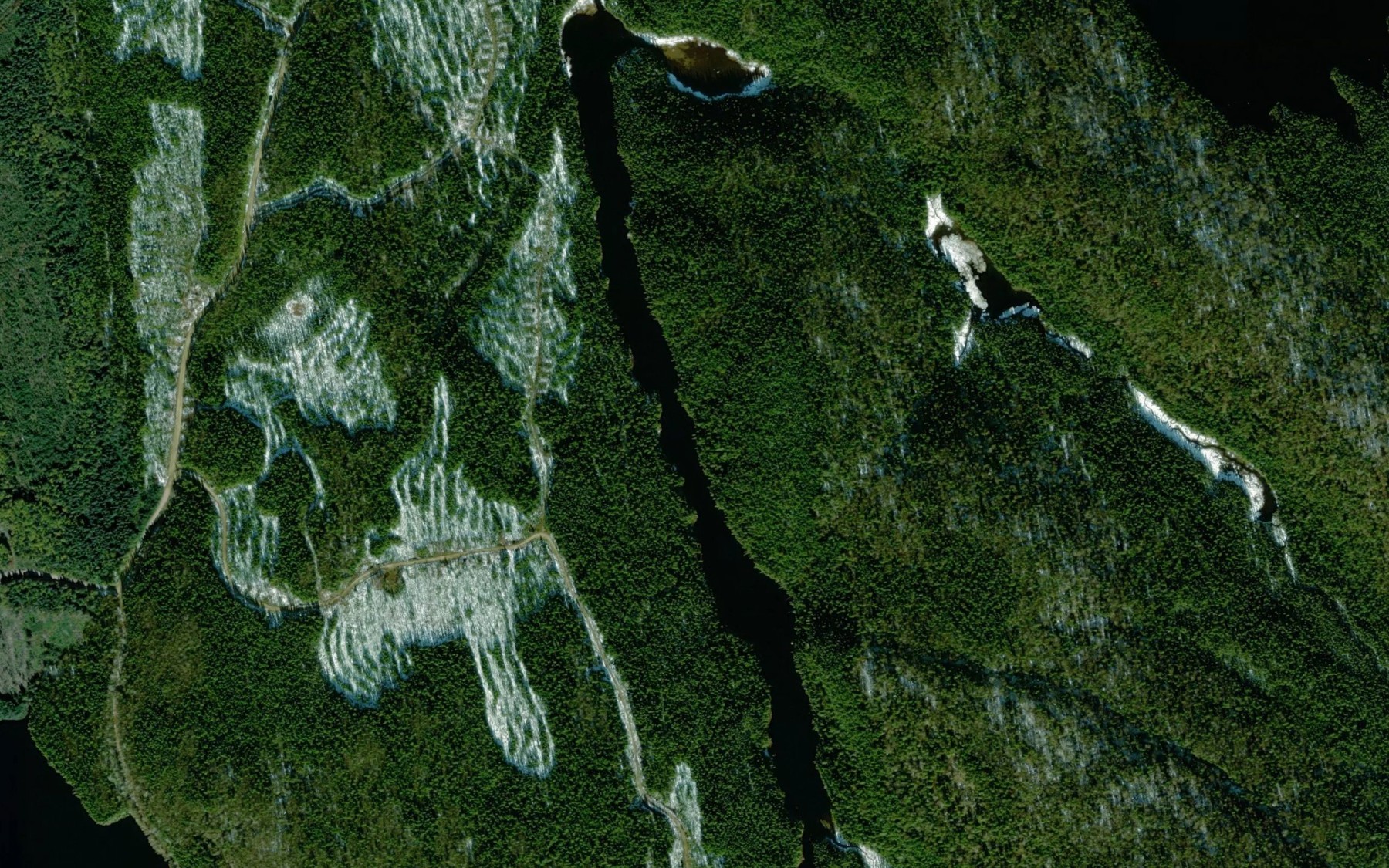 Satellite map of the Lac Lombric