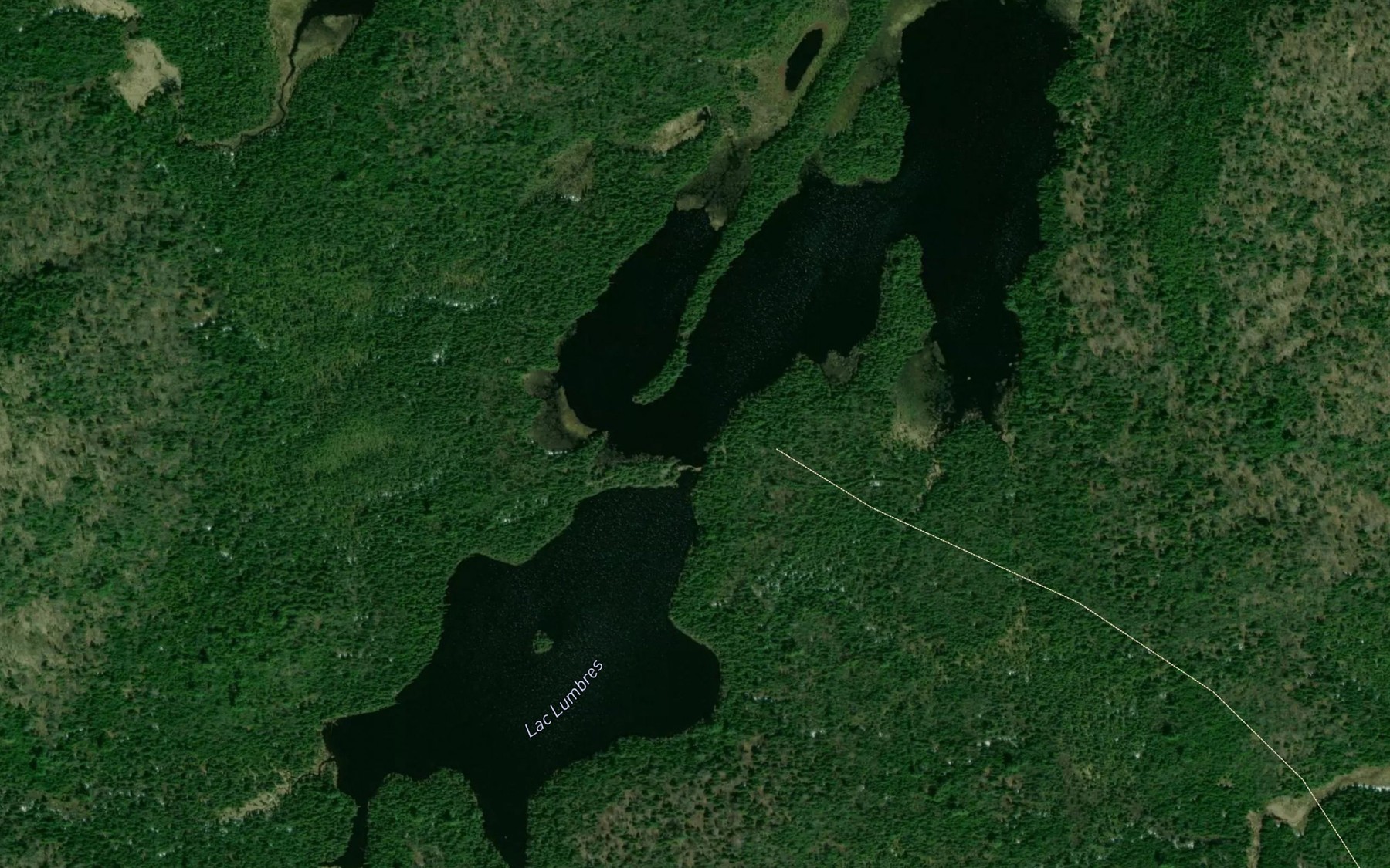 Satellite map of the Lac Lumbres