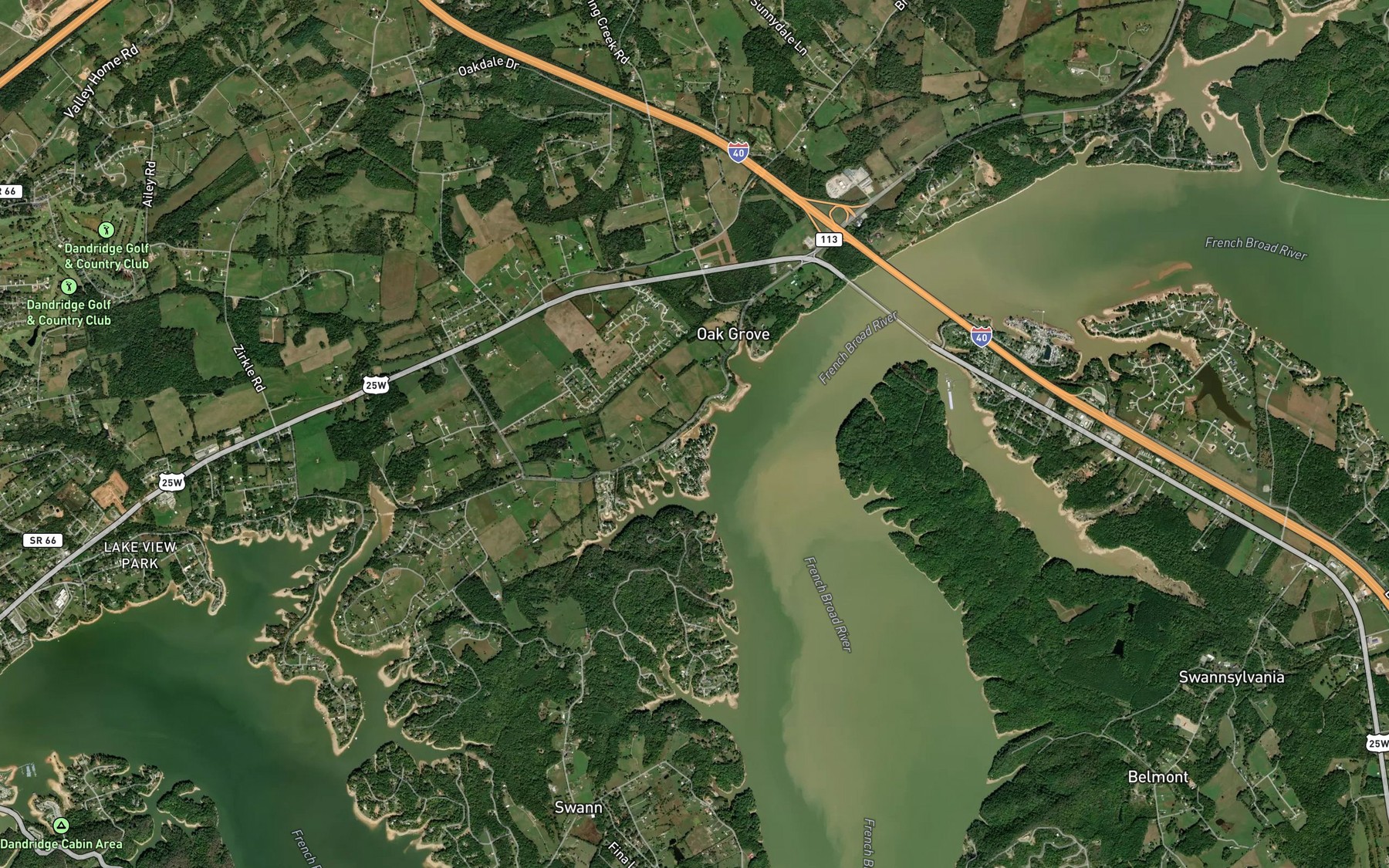 Satellite map of the Seahorn Pond (historical)