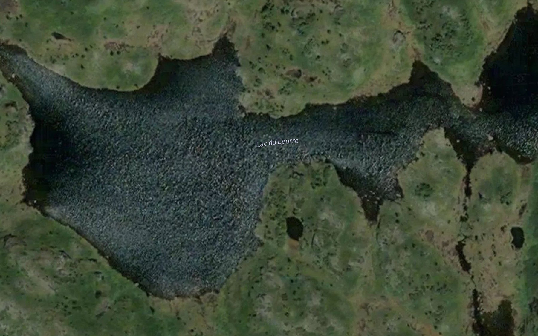 Satellite map of the Lac du Leurre