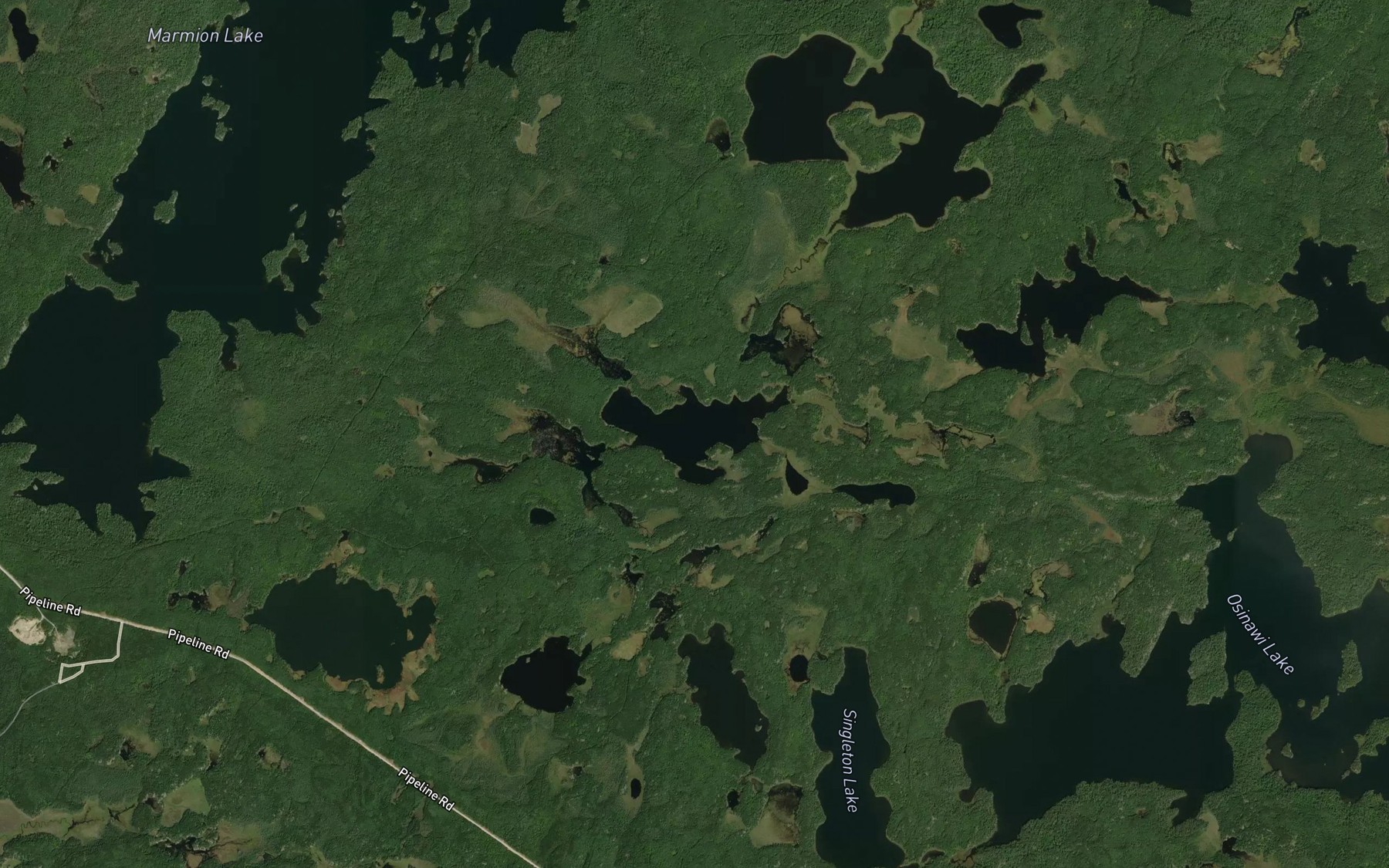 Satellite map of the Stemwood Lake