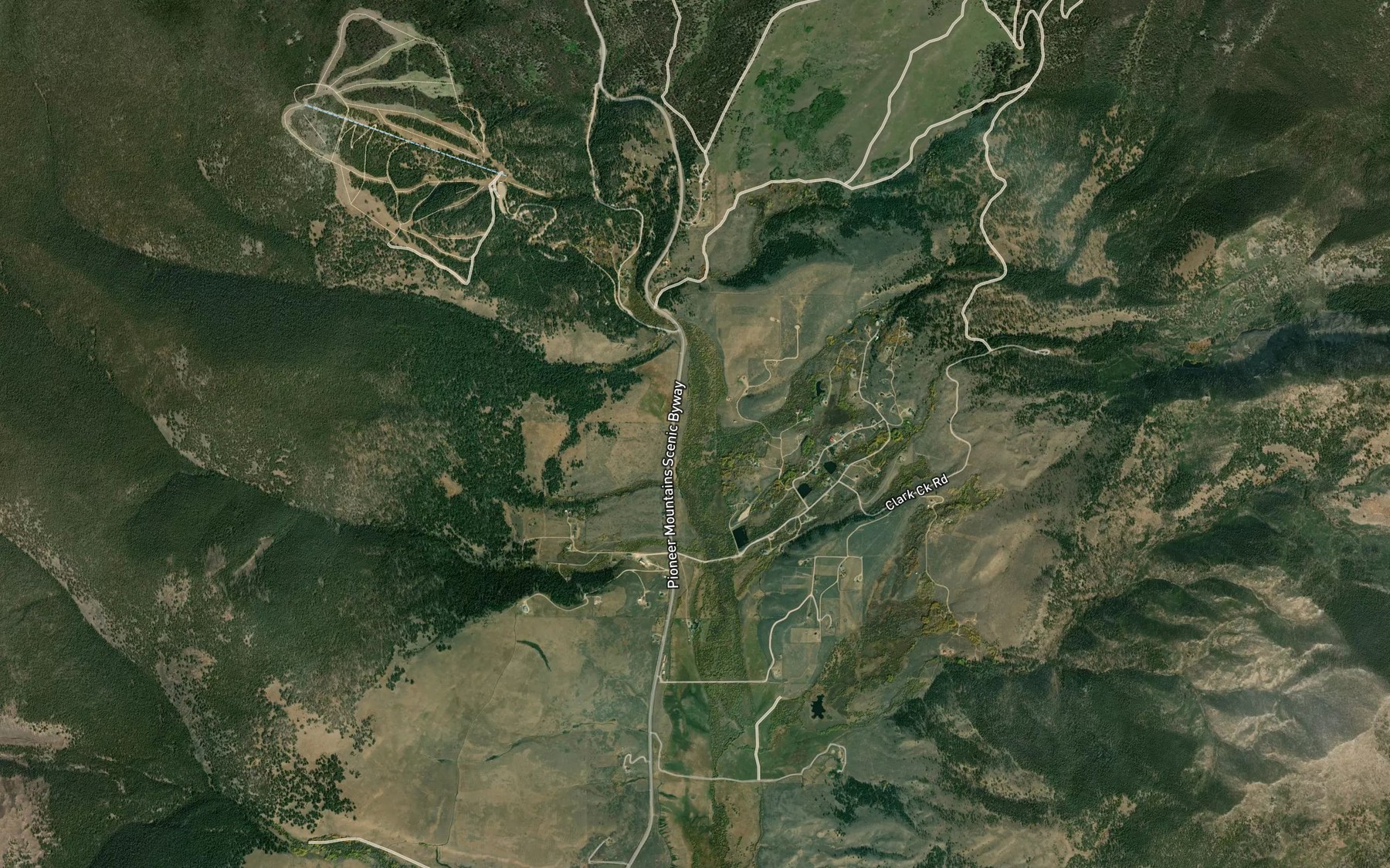 Satellite map of the Dingley Creek