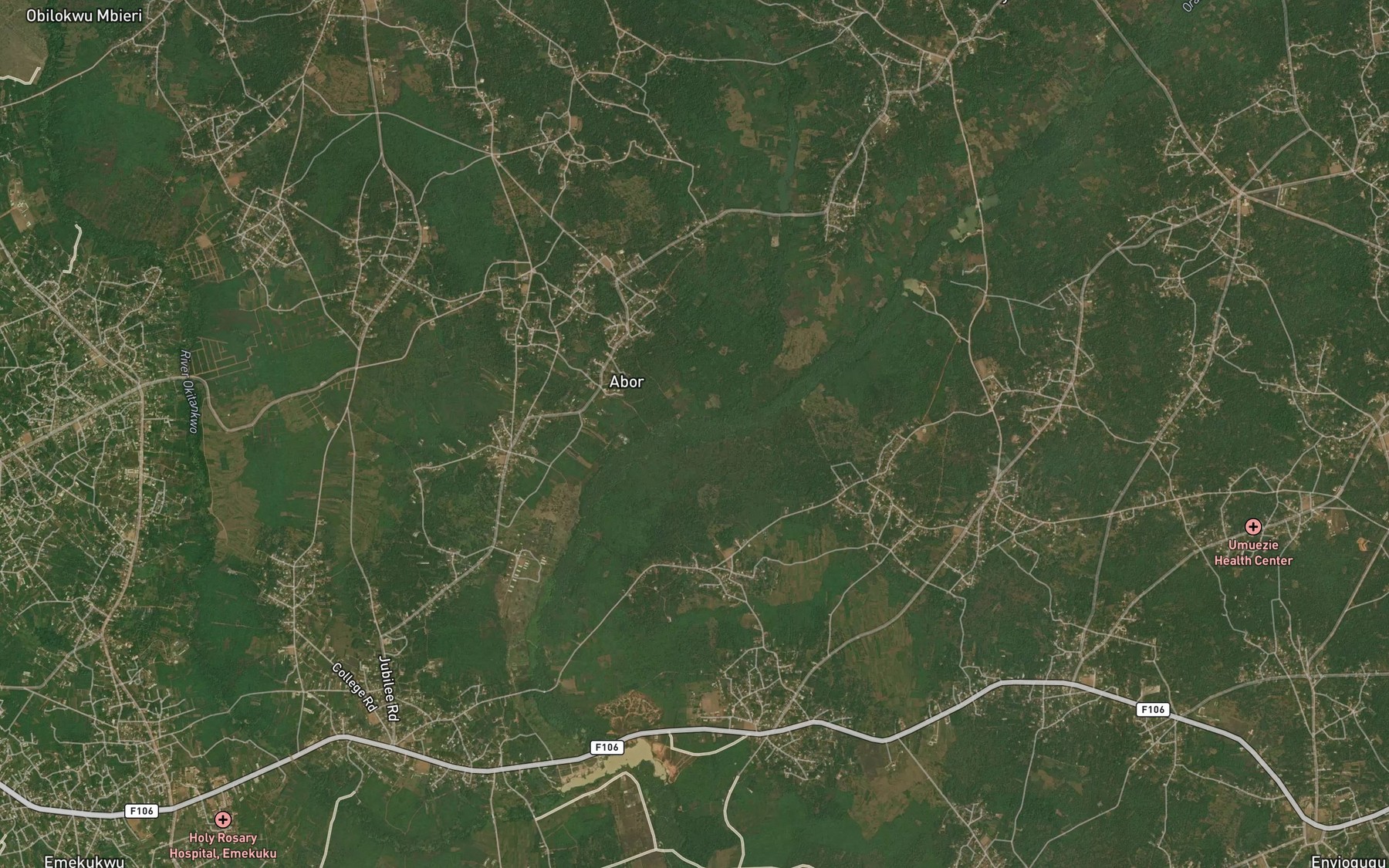 Satellite map of the River Mba