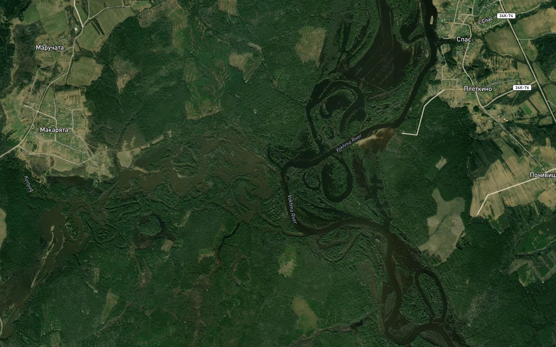 Satellite map of the Voch'