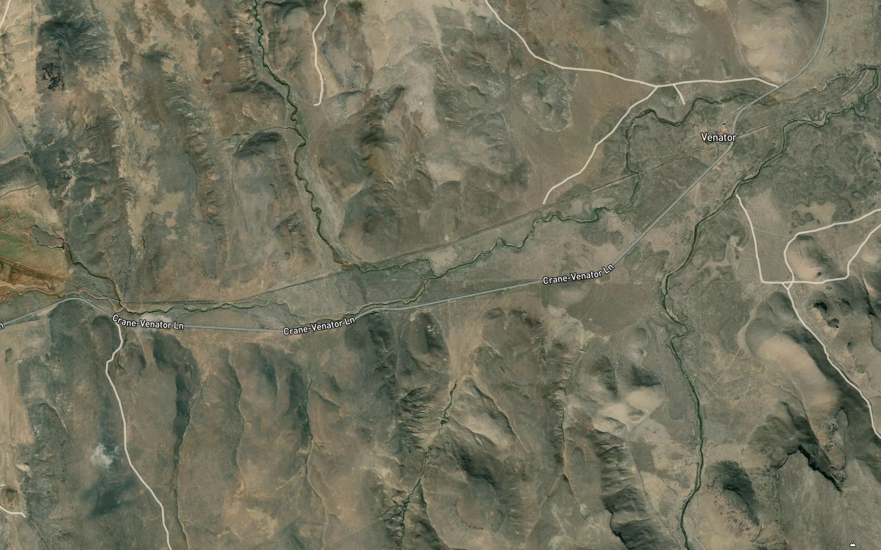Satellite map of the Little Crane Creek