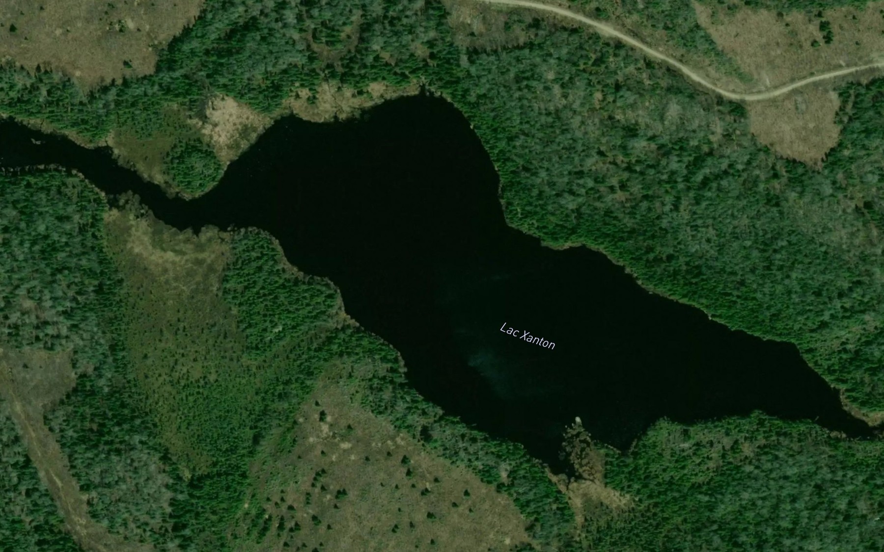 Satellite map of the Lac Xanton