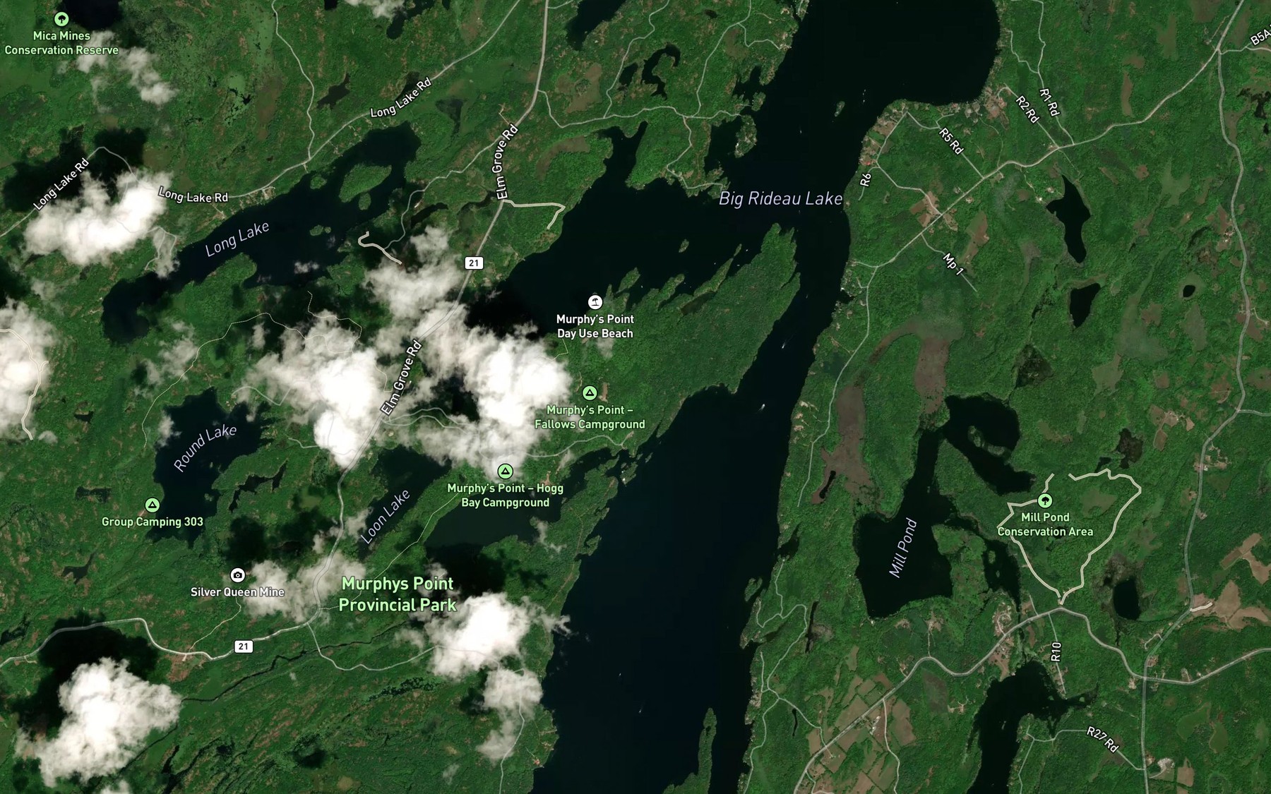 Satellite map of the Nobles Bay