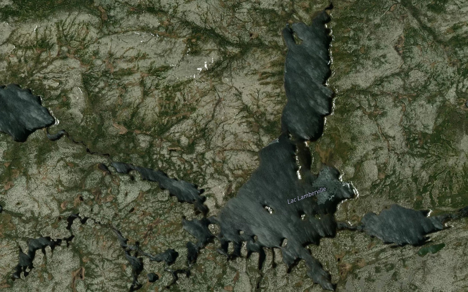 Satellite map of the Lac Lamberville
