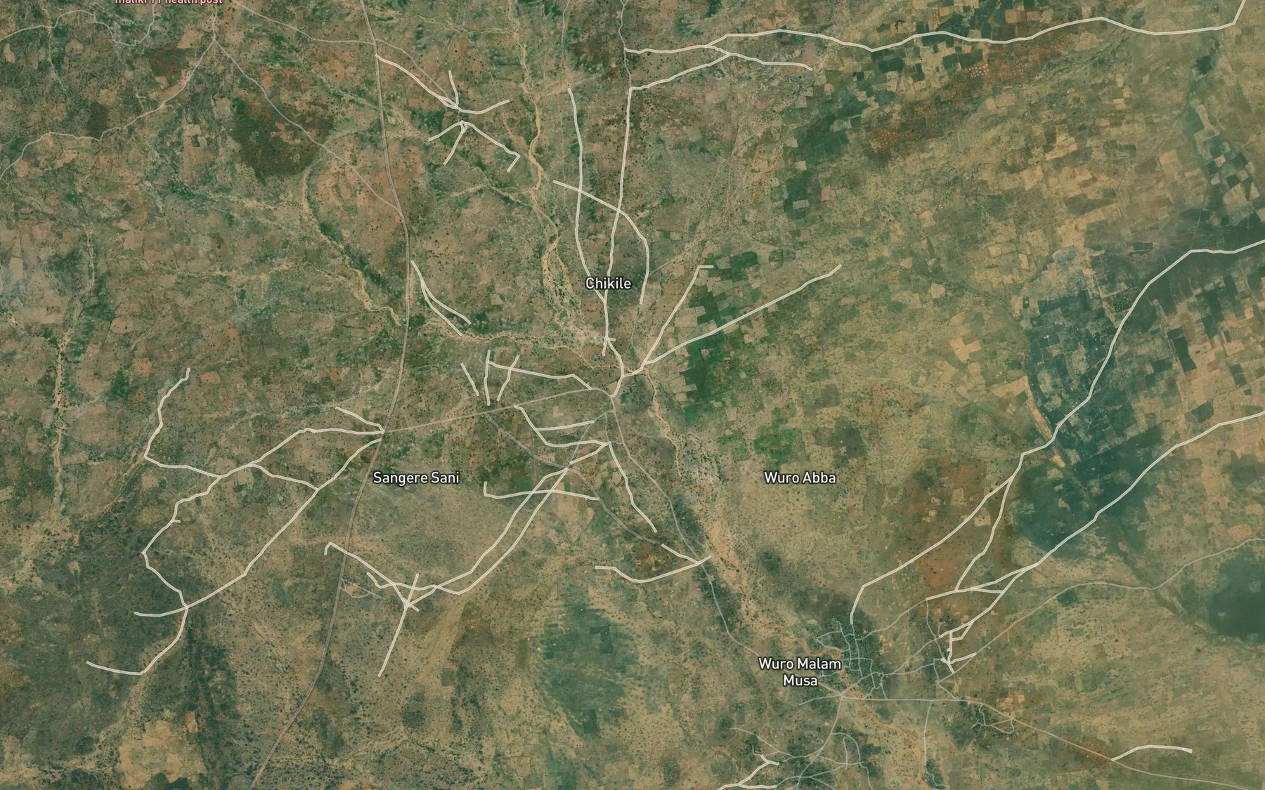 Satellite map of the Mayo Maliki