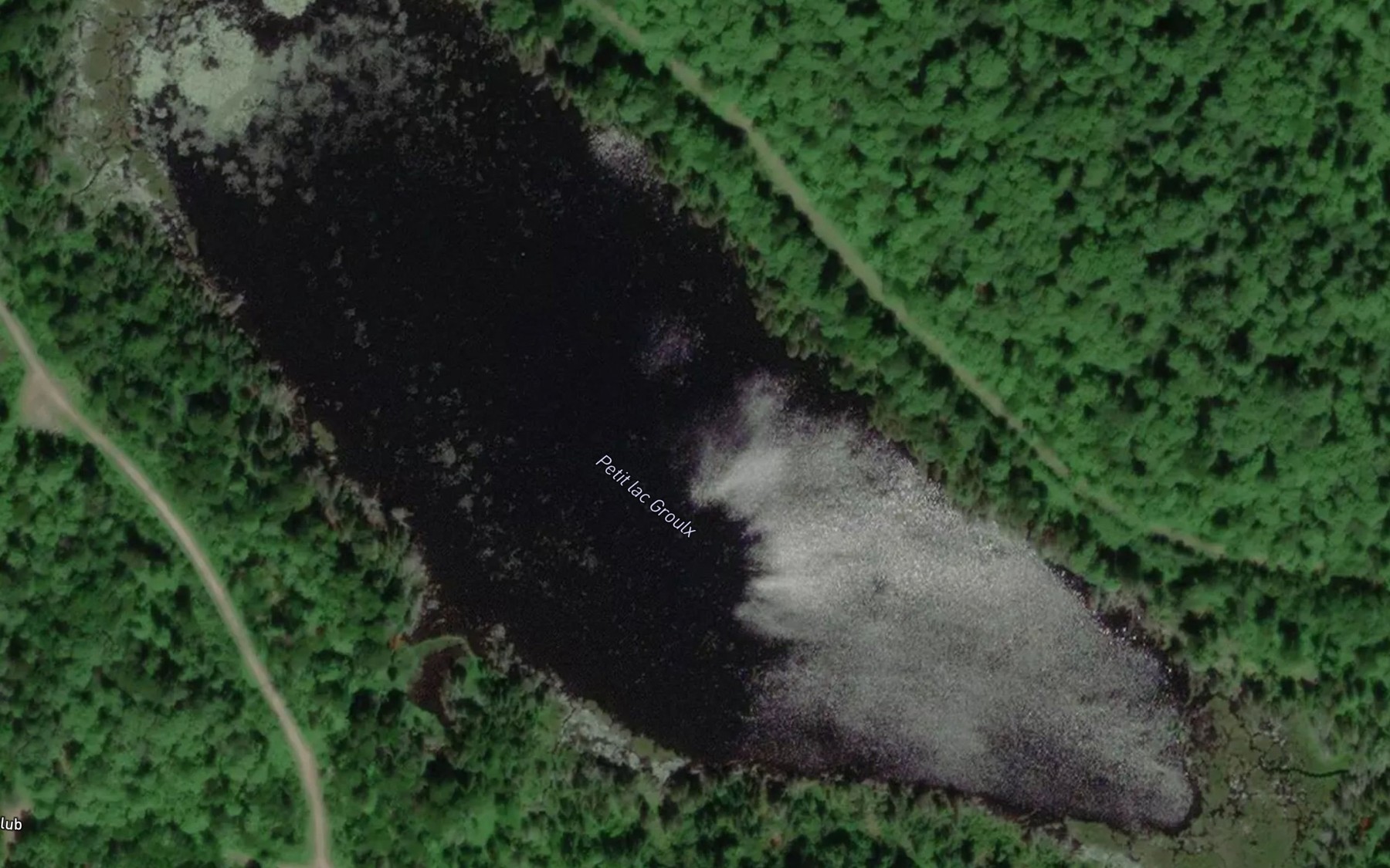 Satellite map of the Petit lac Groulx