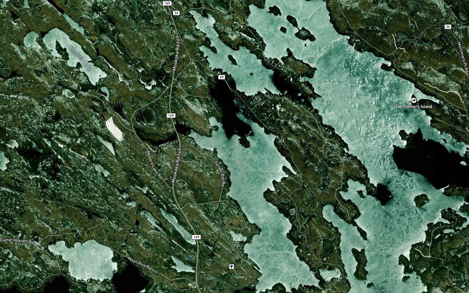 Satellite map of the Dudley Bay