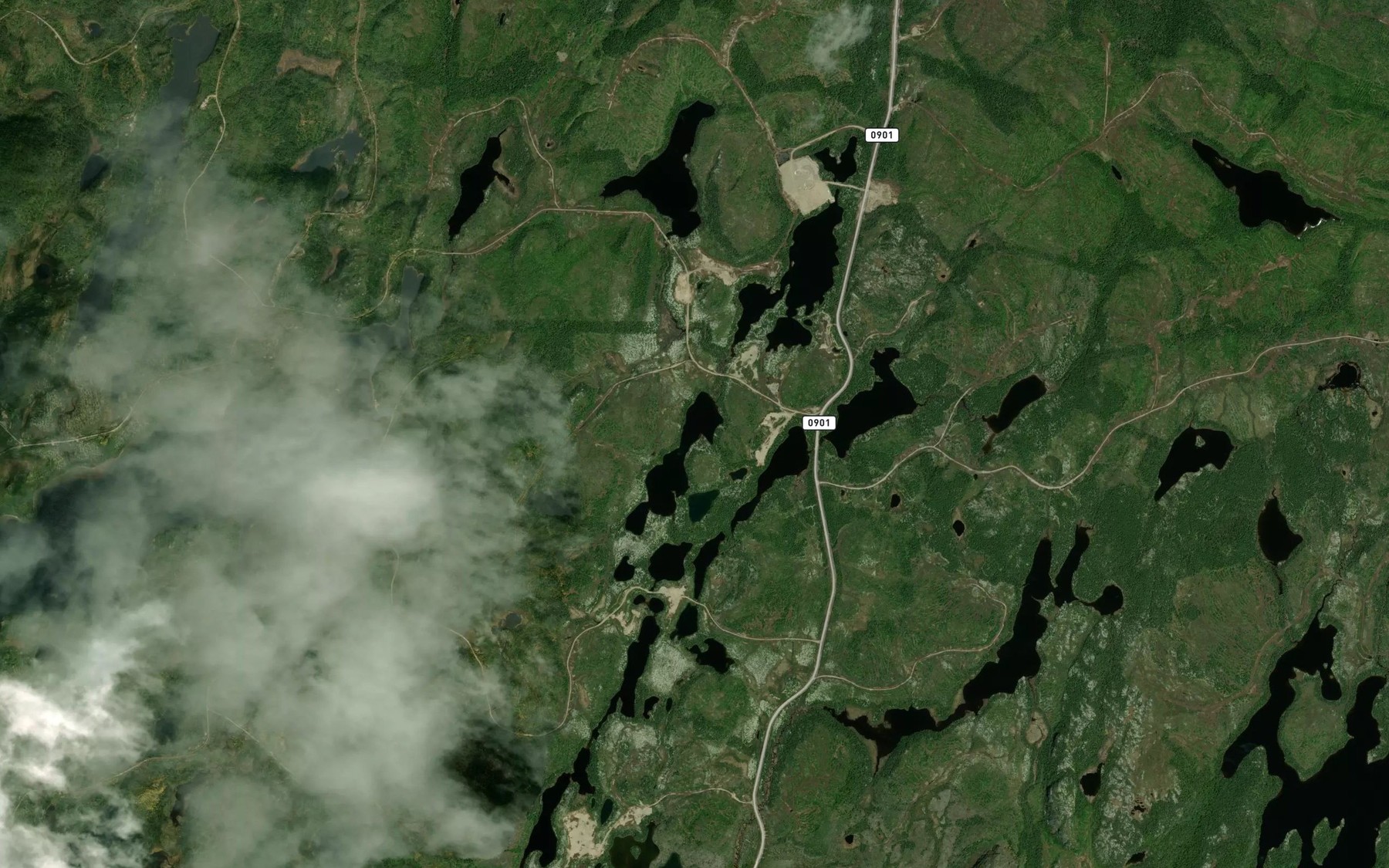 Satellite map of the Lac Louis