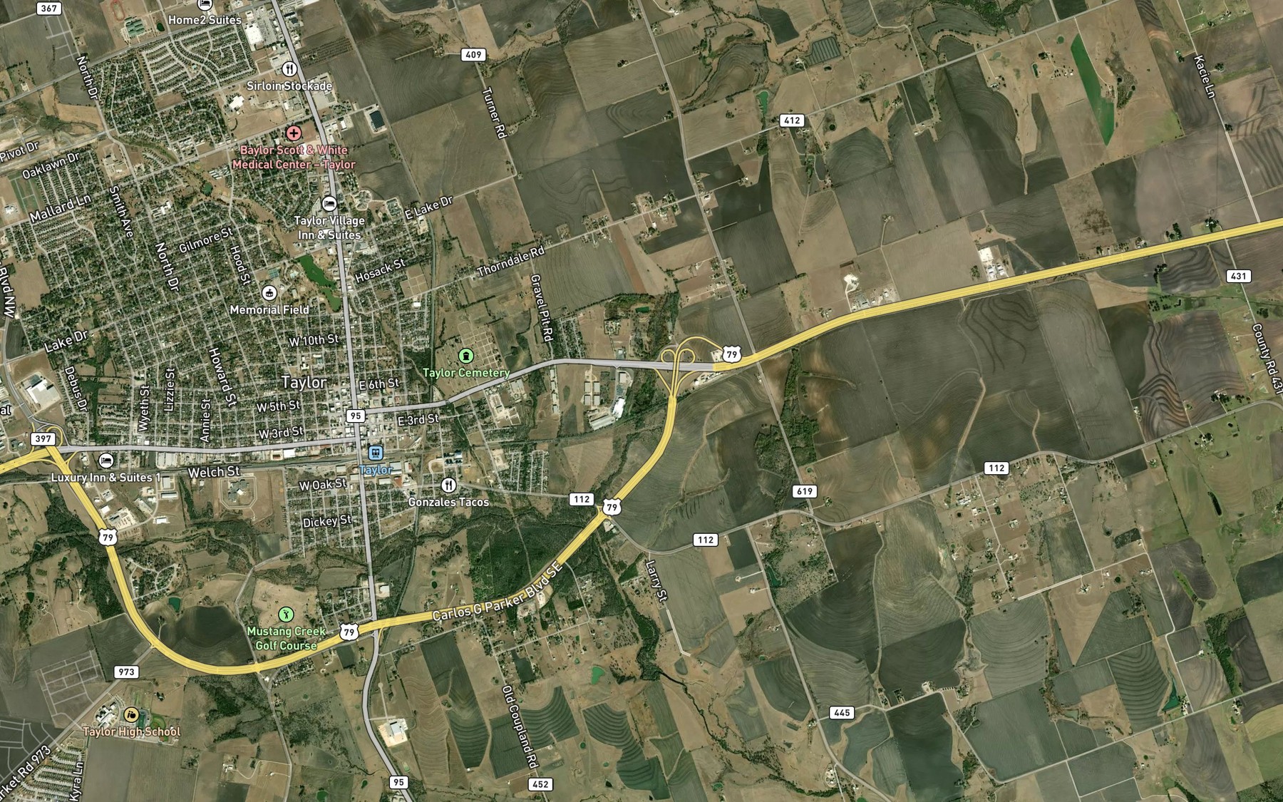 Satellite map of the Allison Lake