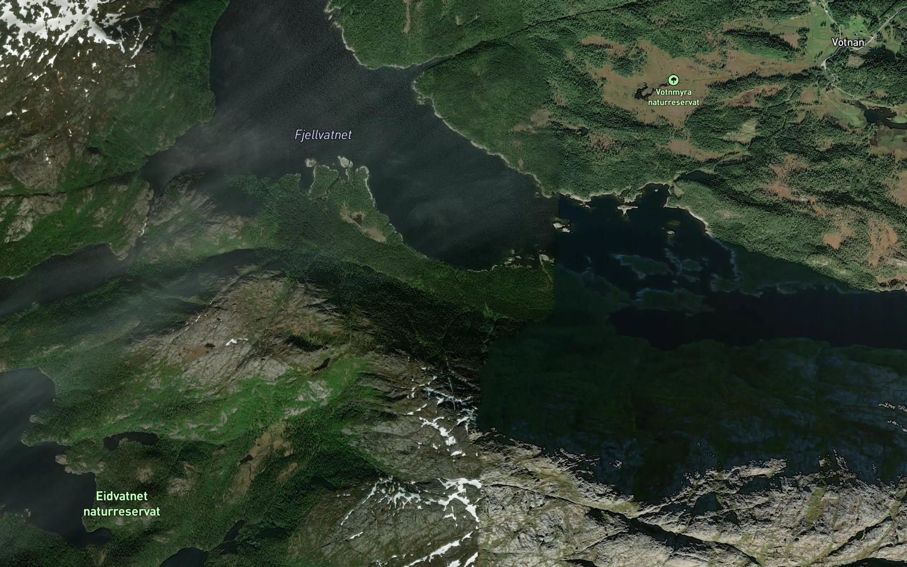 Satellite map of the Ospskogbekken