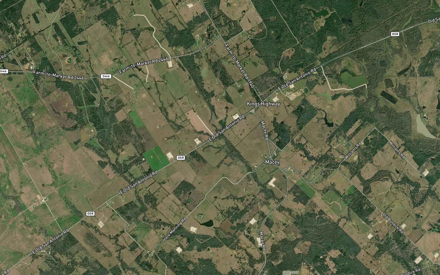 Satellite map of the Parker Branch